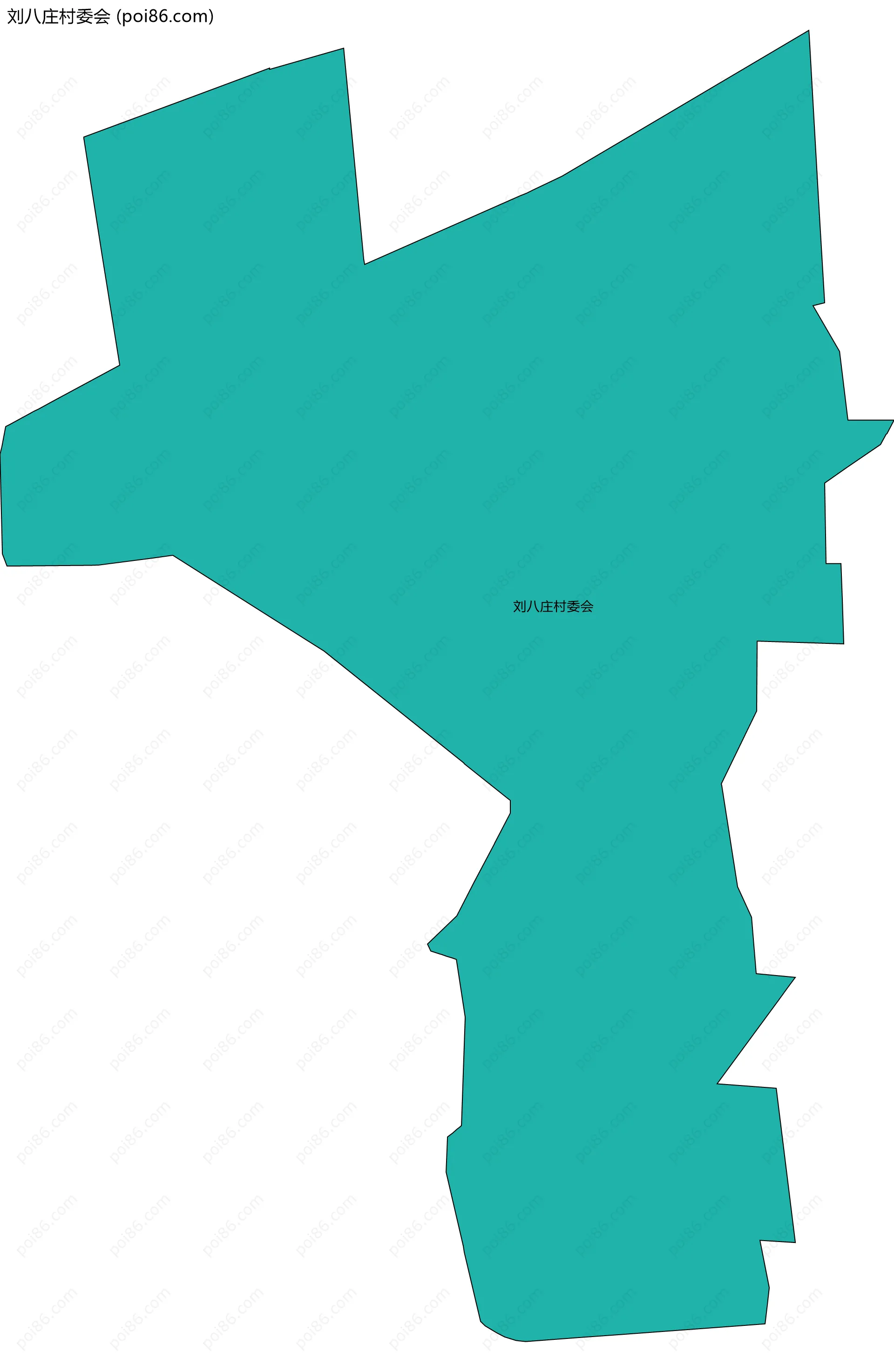 刘八庄村委会边界地图