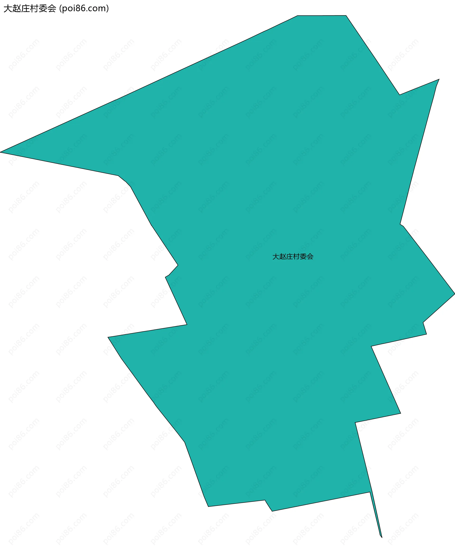 大赵庄村委会边界地图