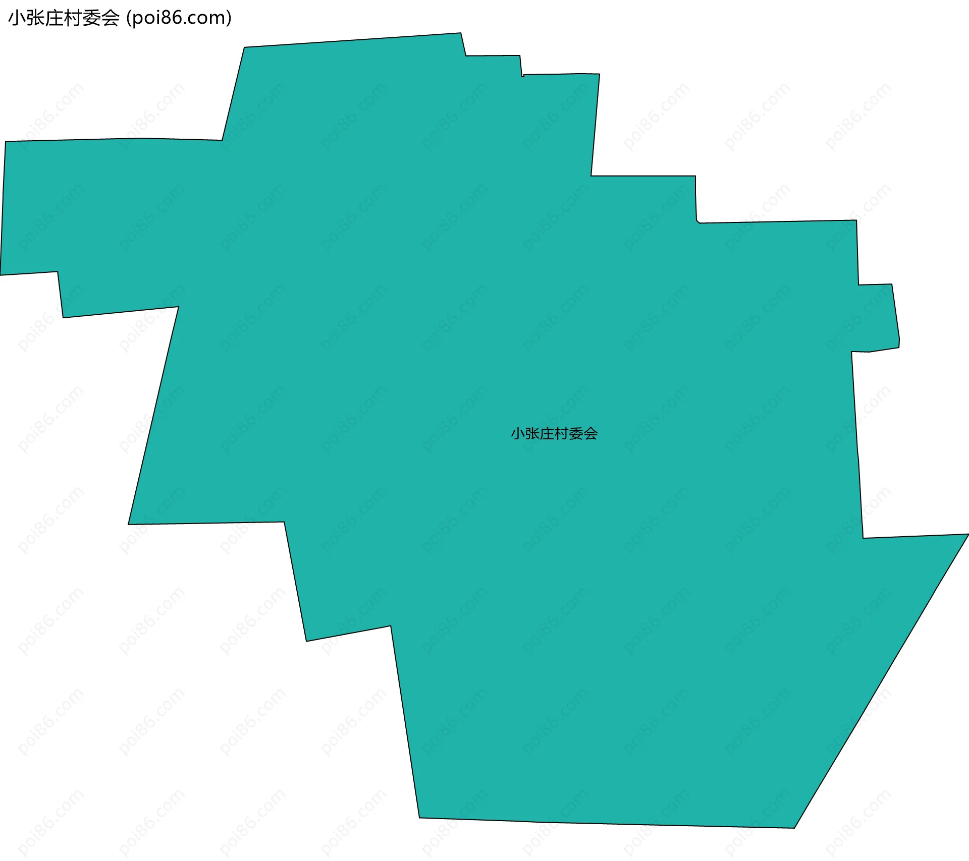 小张庄村委会边界地图