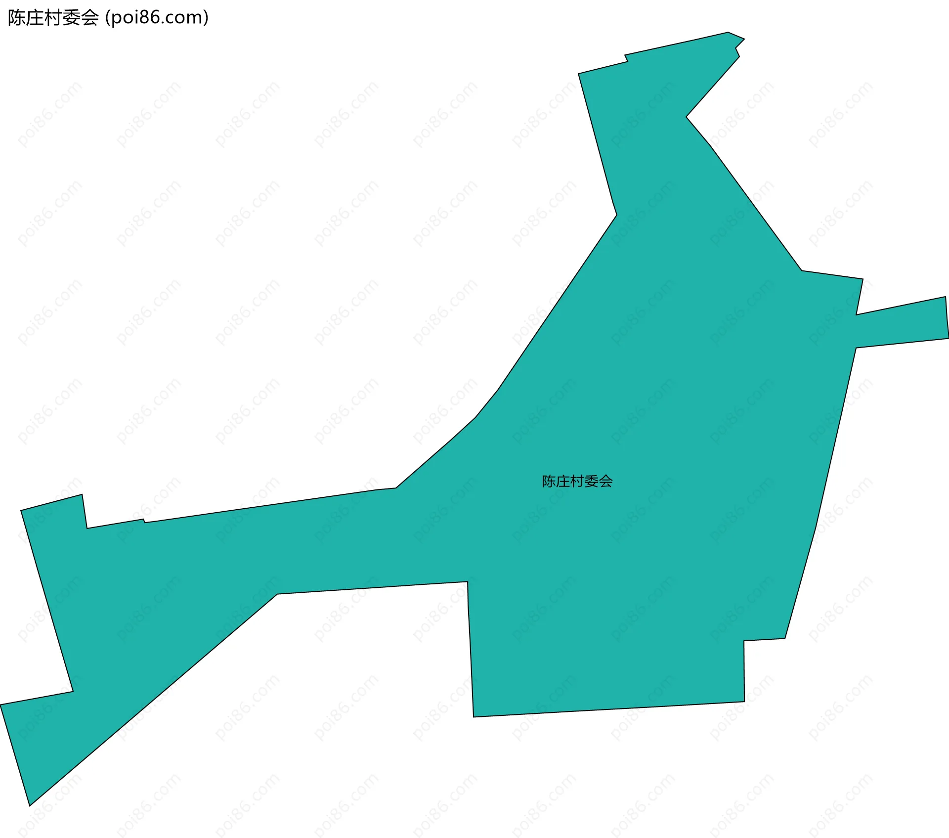 陈庄村委会边界地图