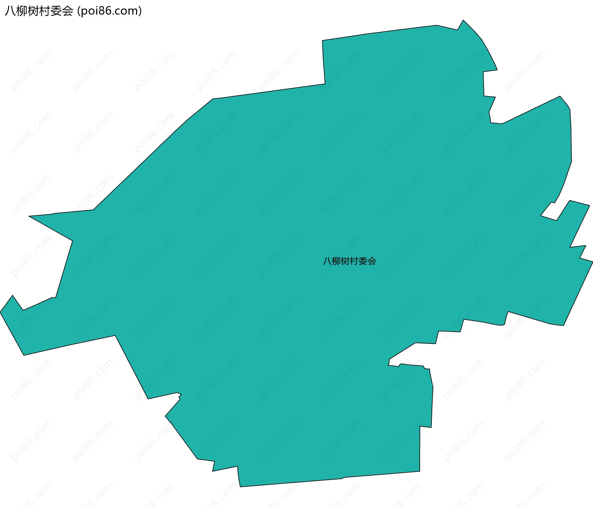 八柳树村委会边界地图