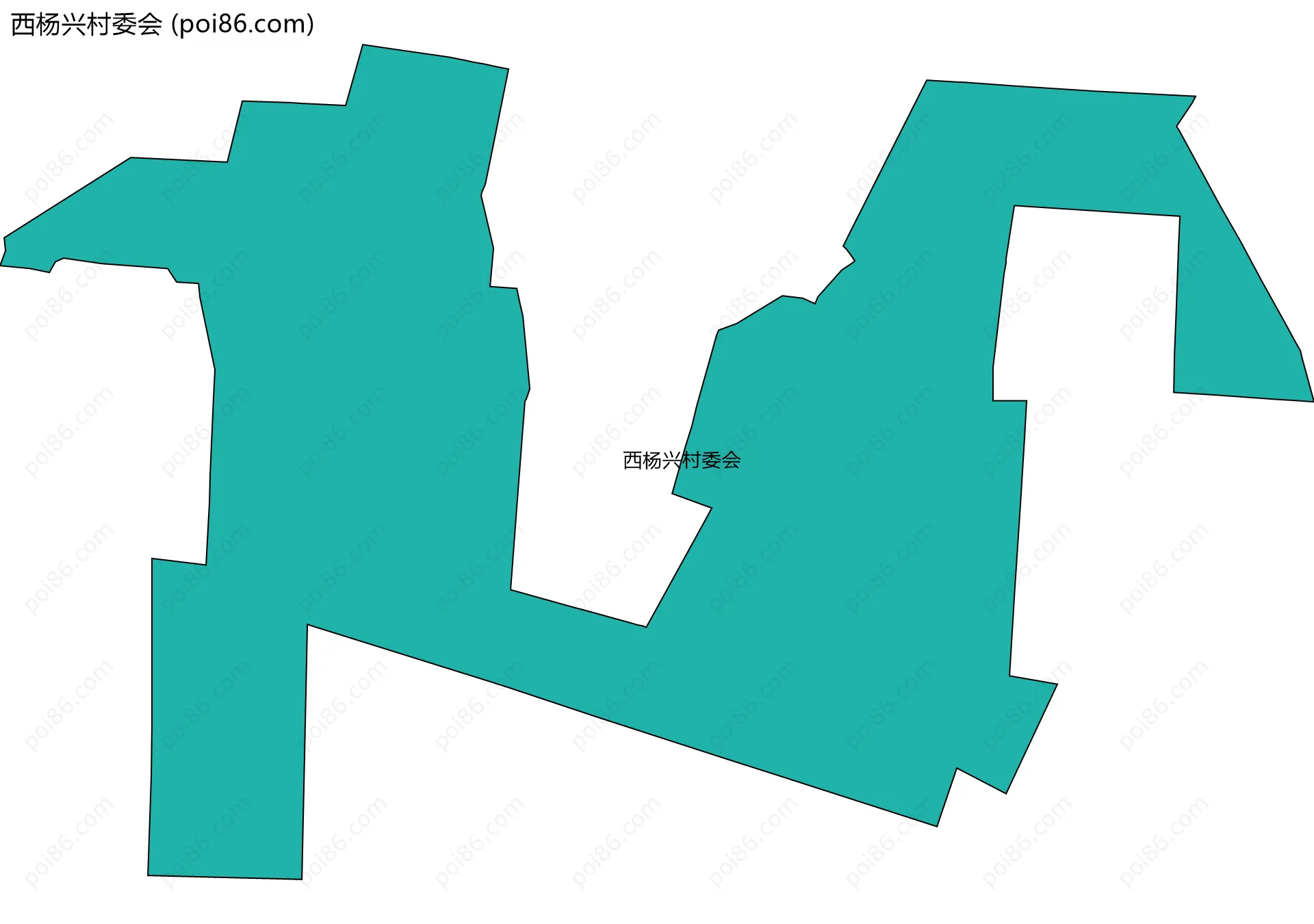 西杨兴村委会边界地图