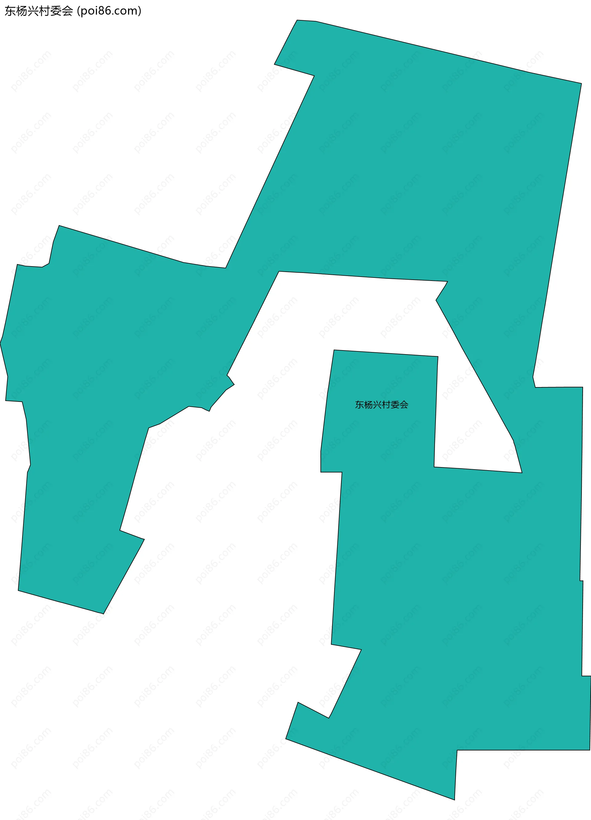 东杨兴村委会边界地图