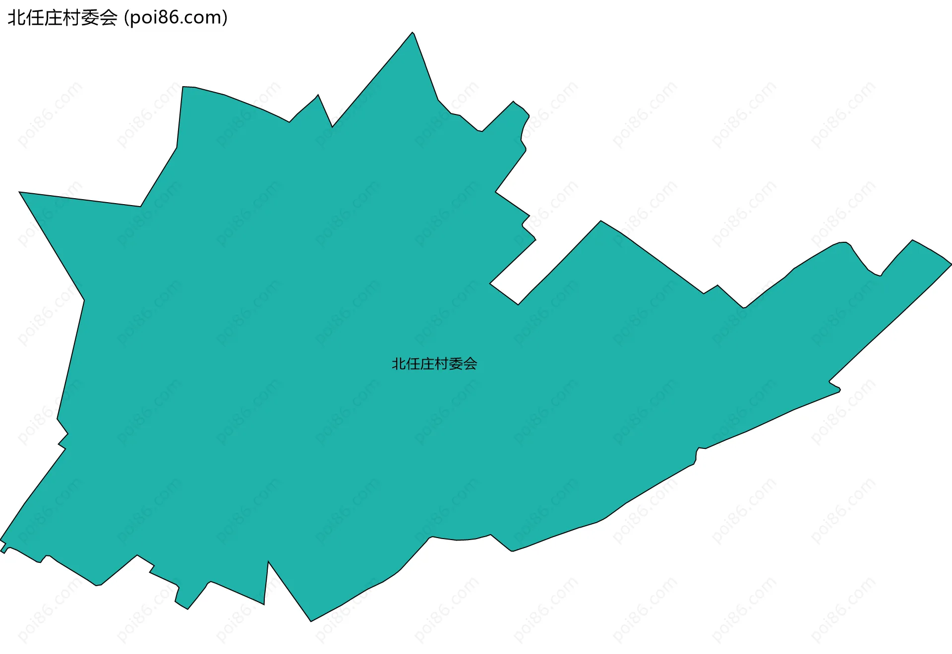 北任庄村委会边界地图