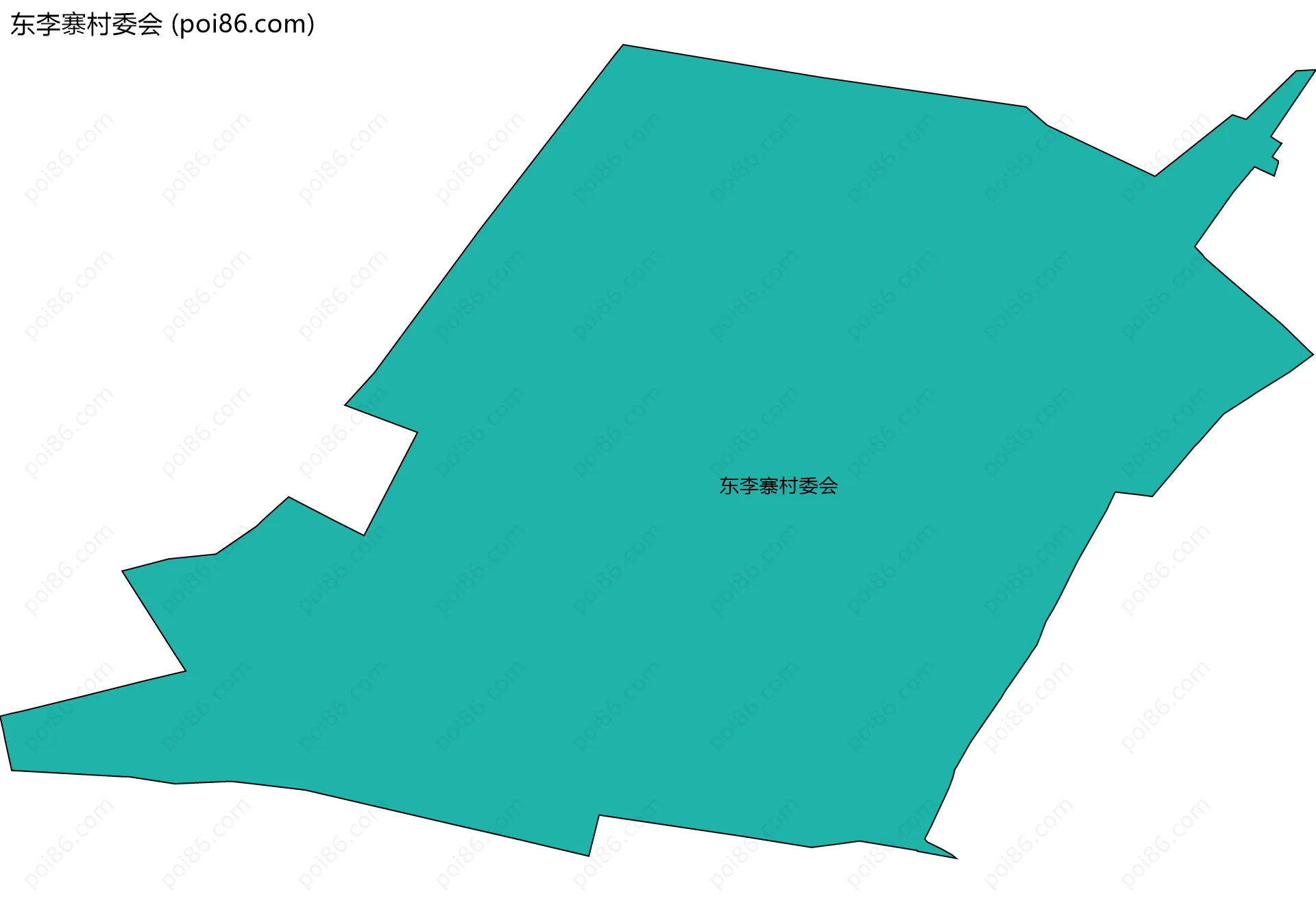 东李寨村委会边界地图