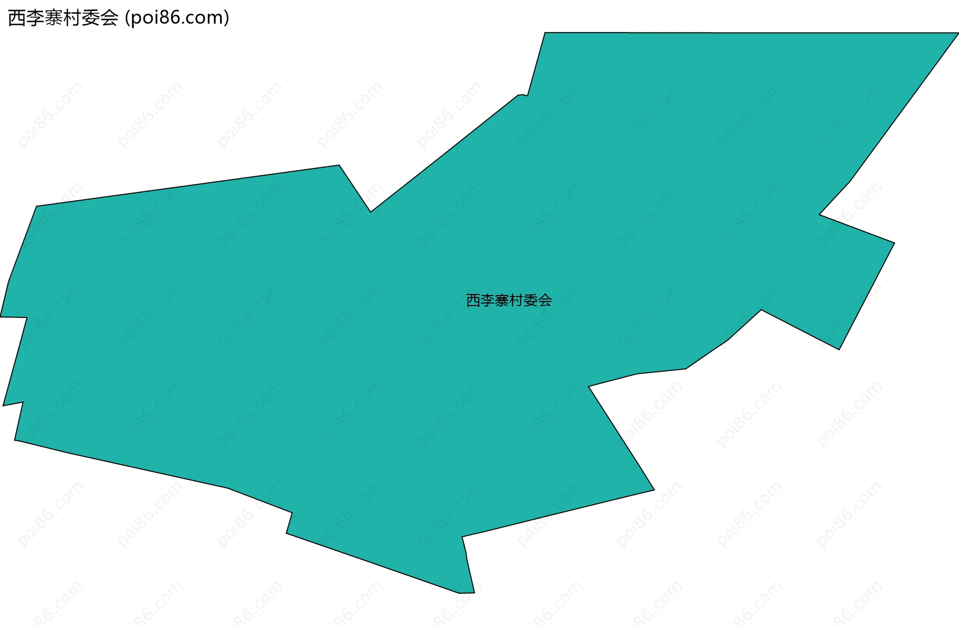 西李寨村委会边界地图