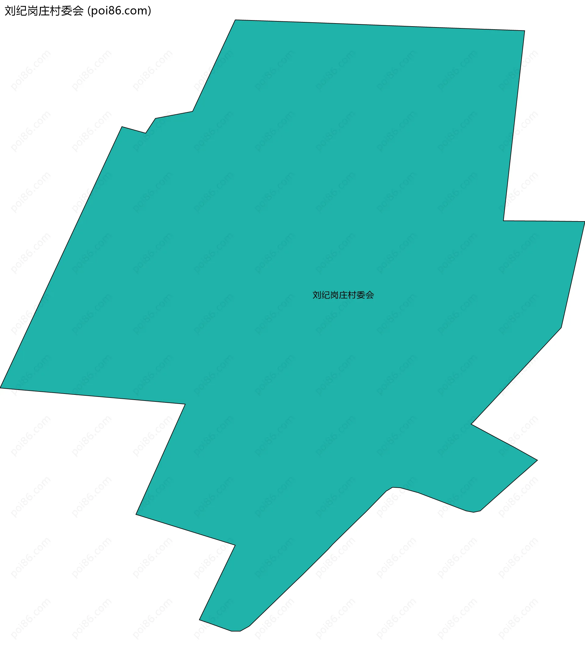 刘纪岗庄村委会边界地图