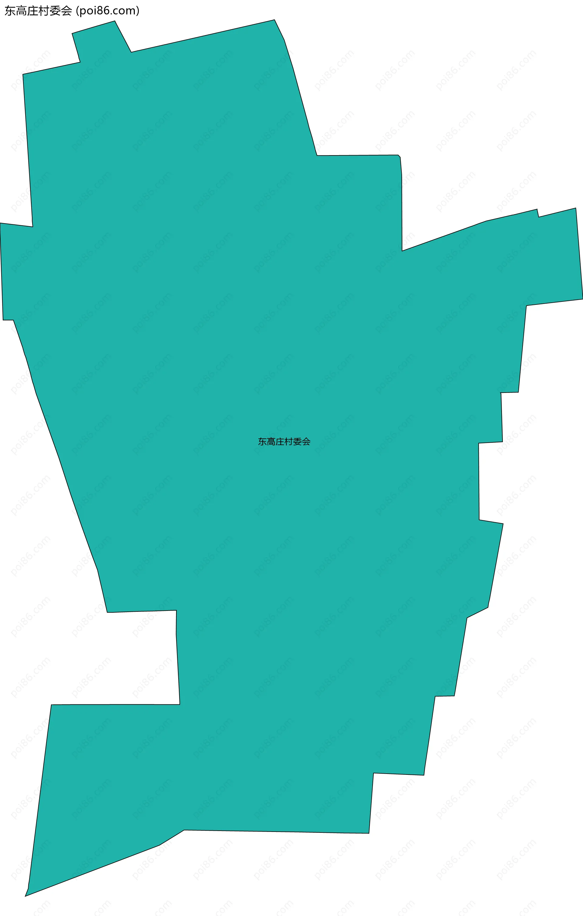 东高庄村委会边界地图