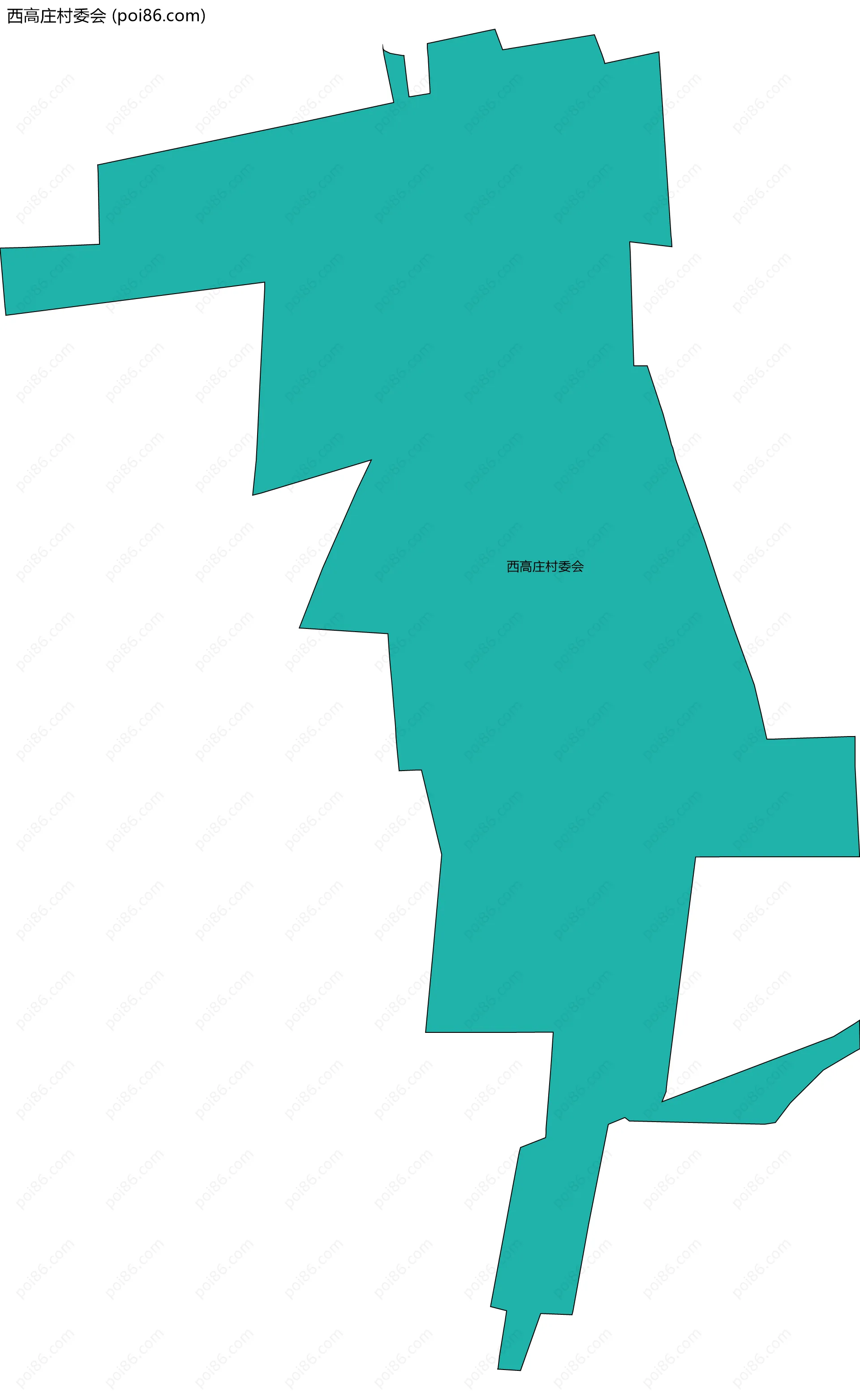 西高庄村委会边界地图