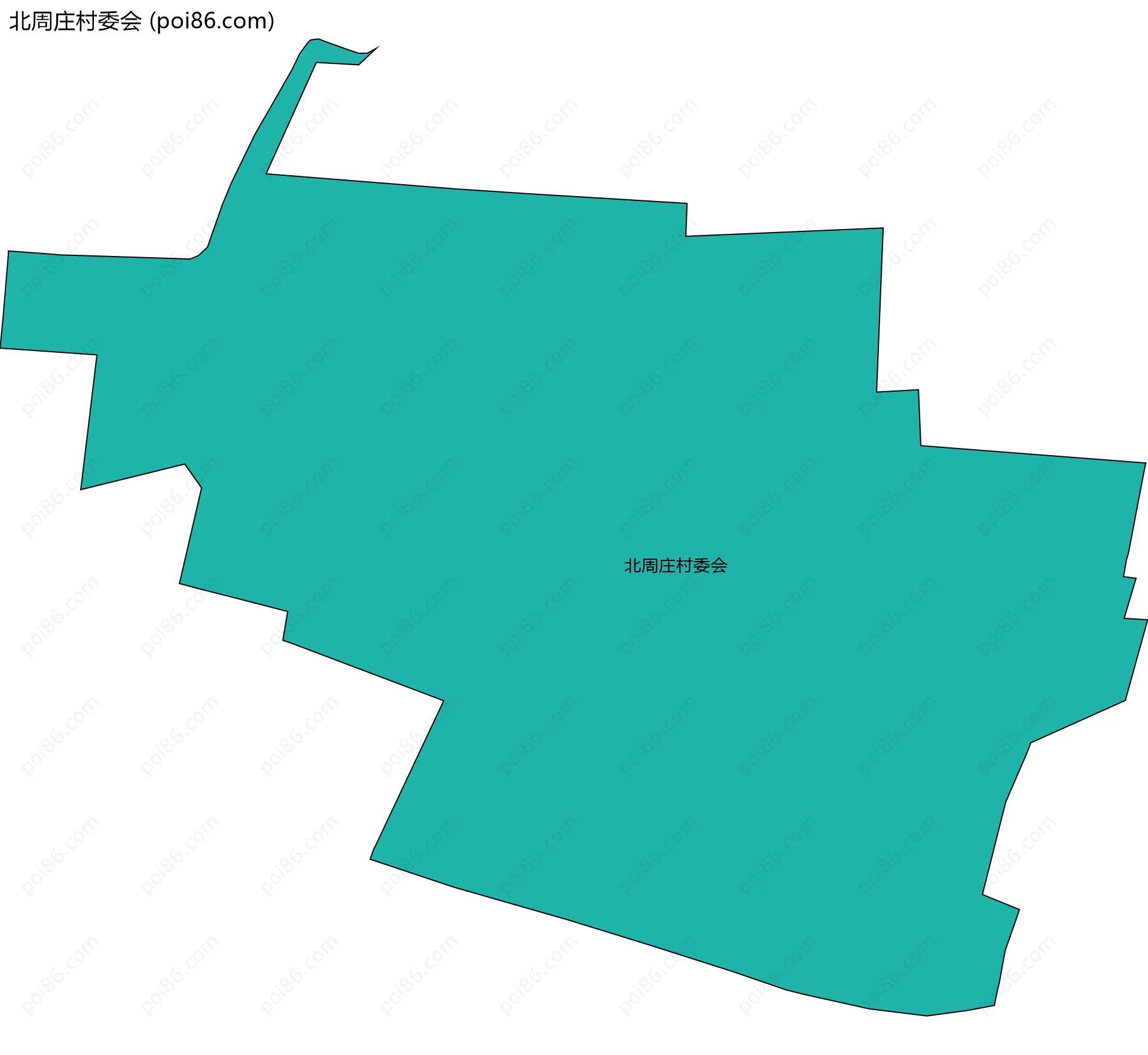 北周庄村委会边界地图