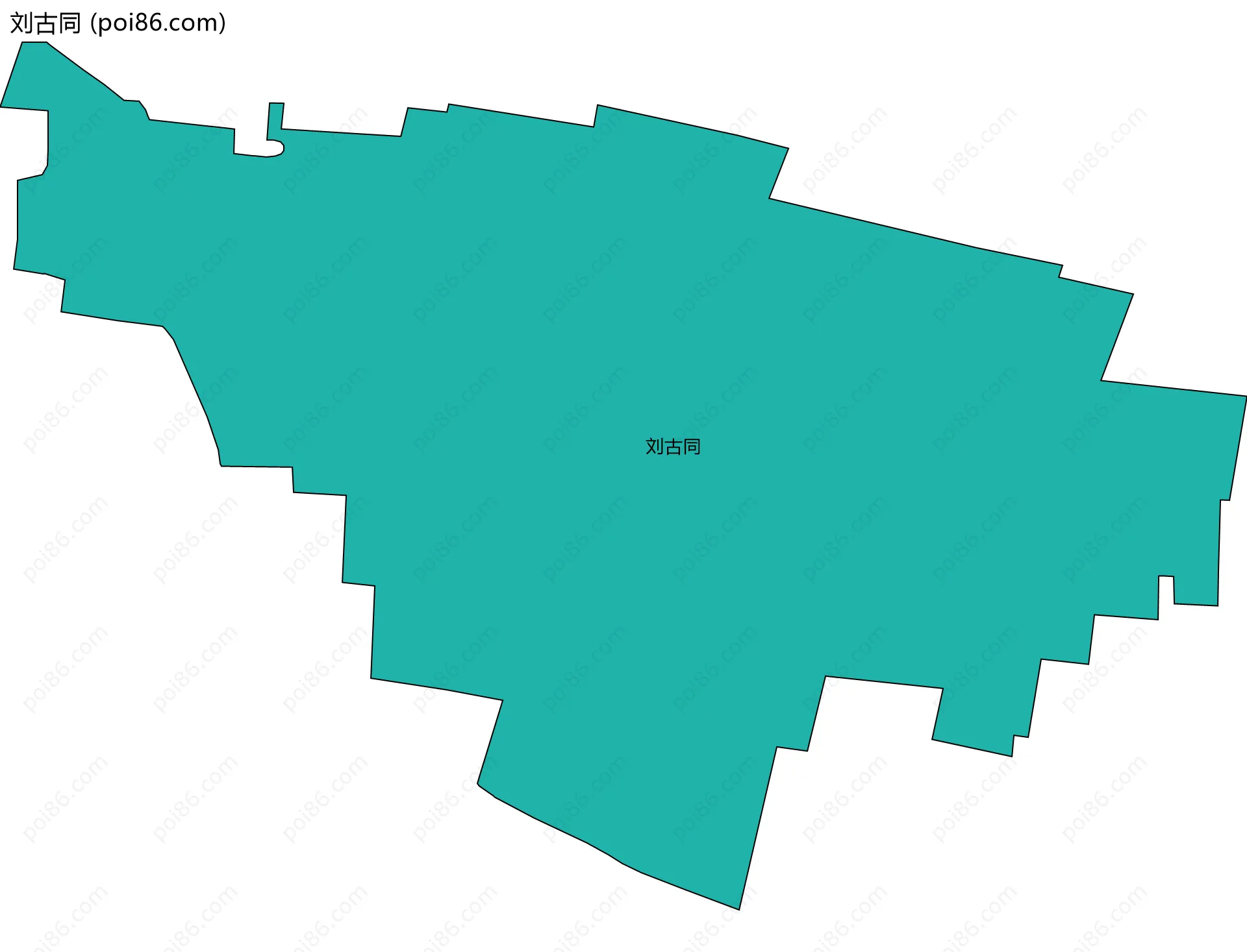 刘古同边界地图