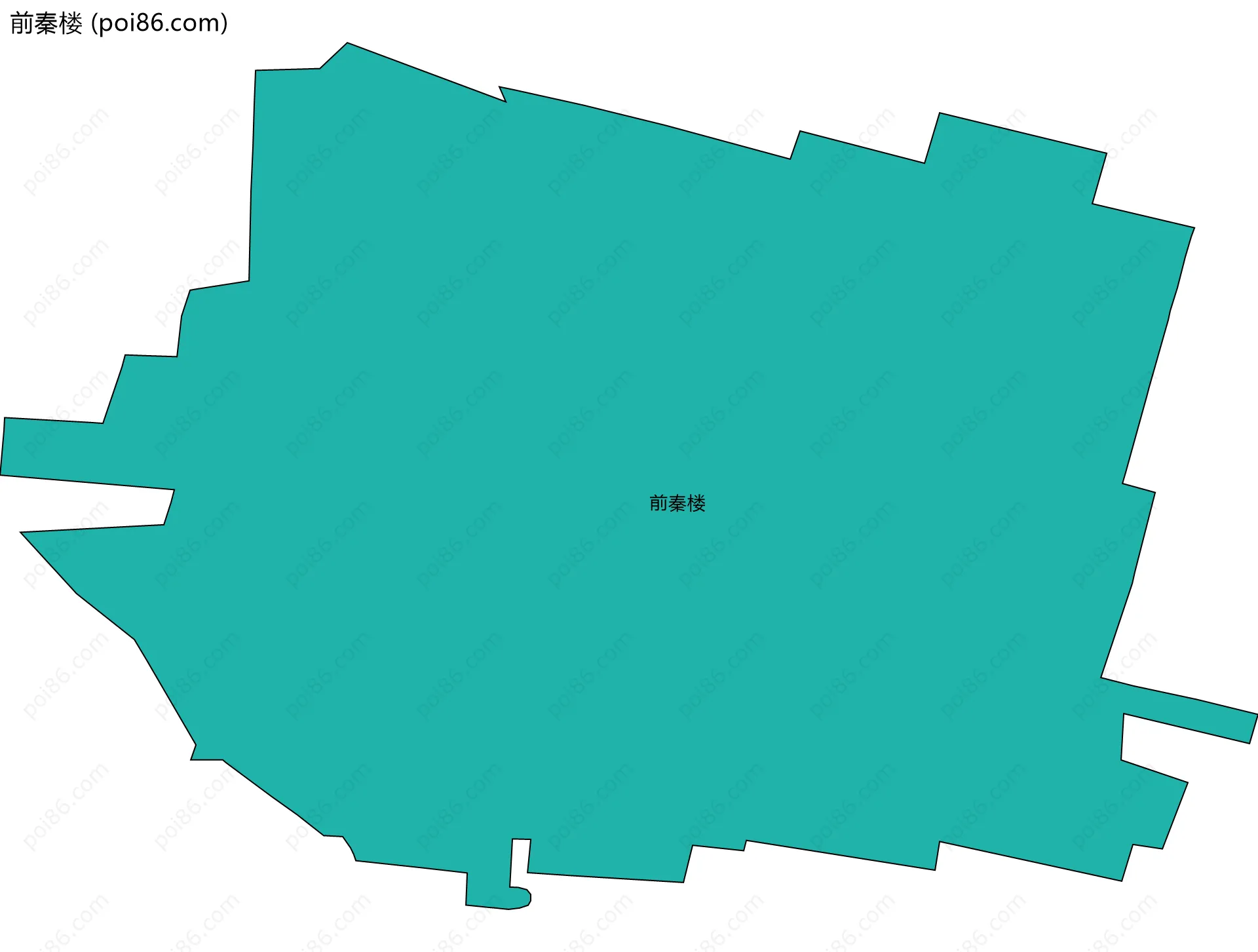 前秦楼边界地图