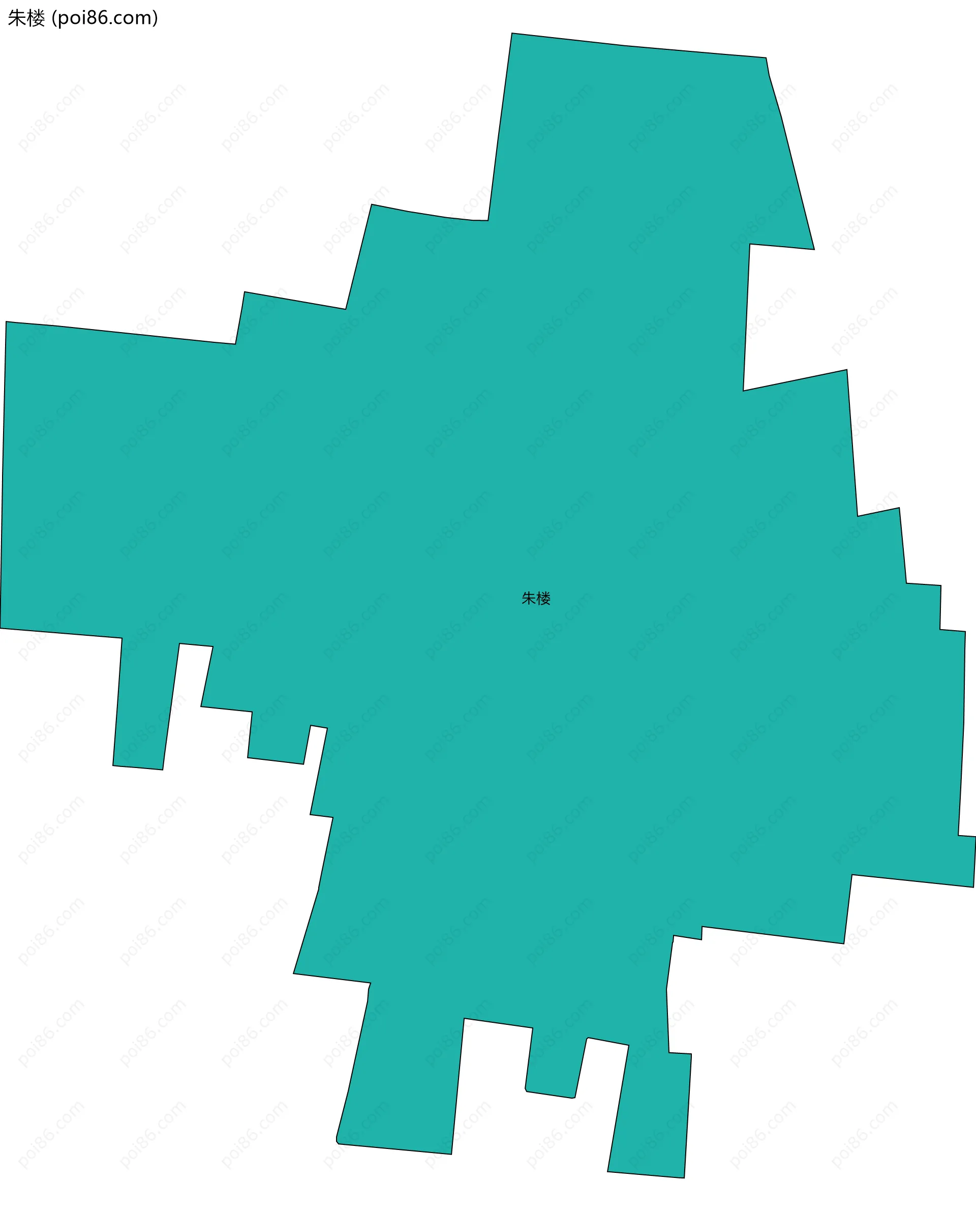 朱楼边界地图