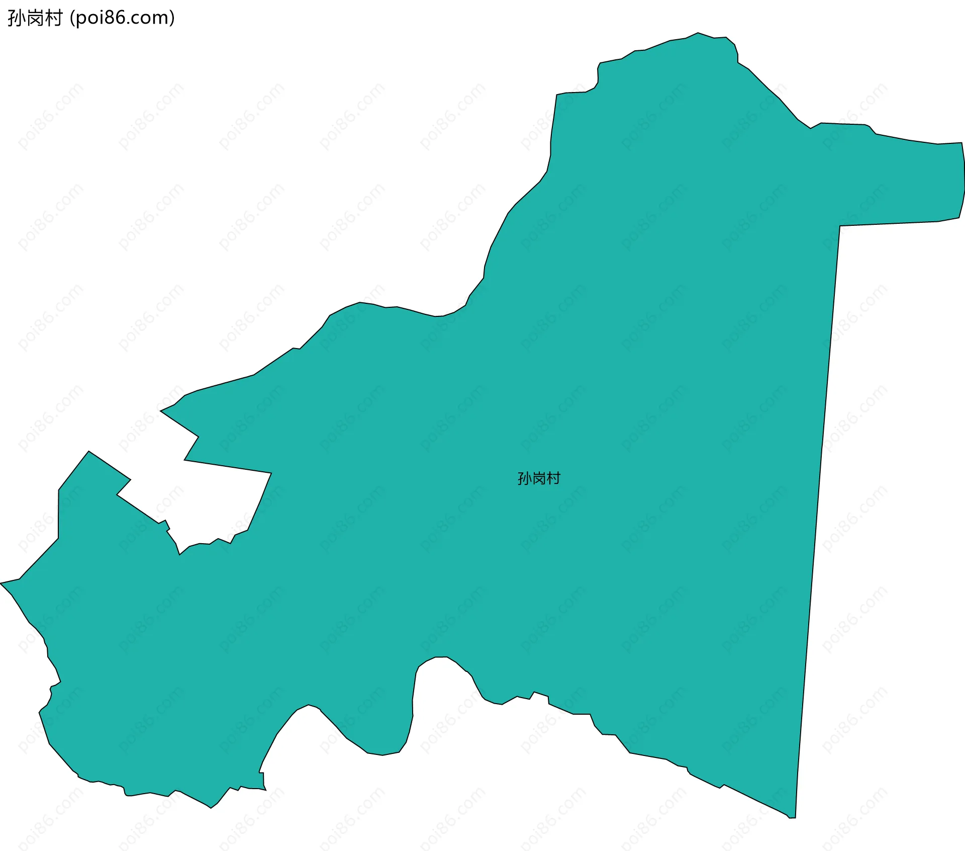 孙岗村边界地图