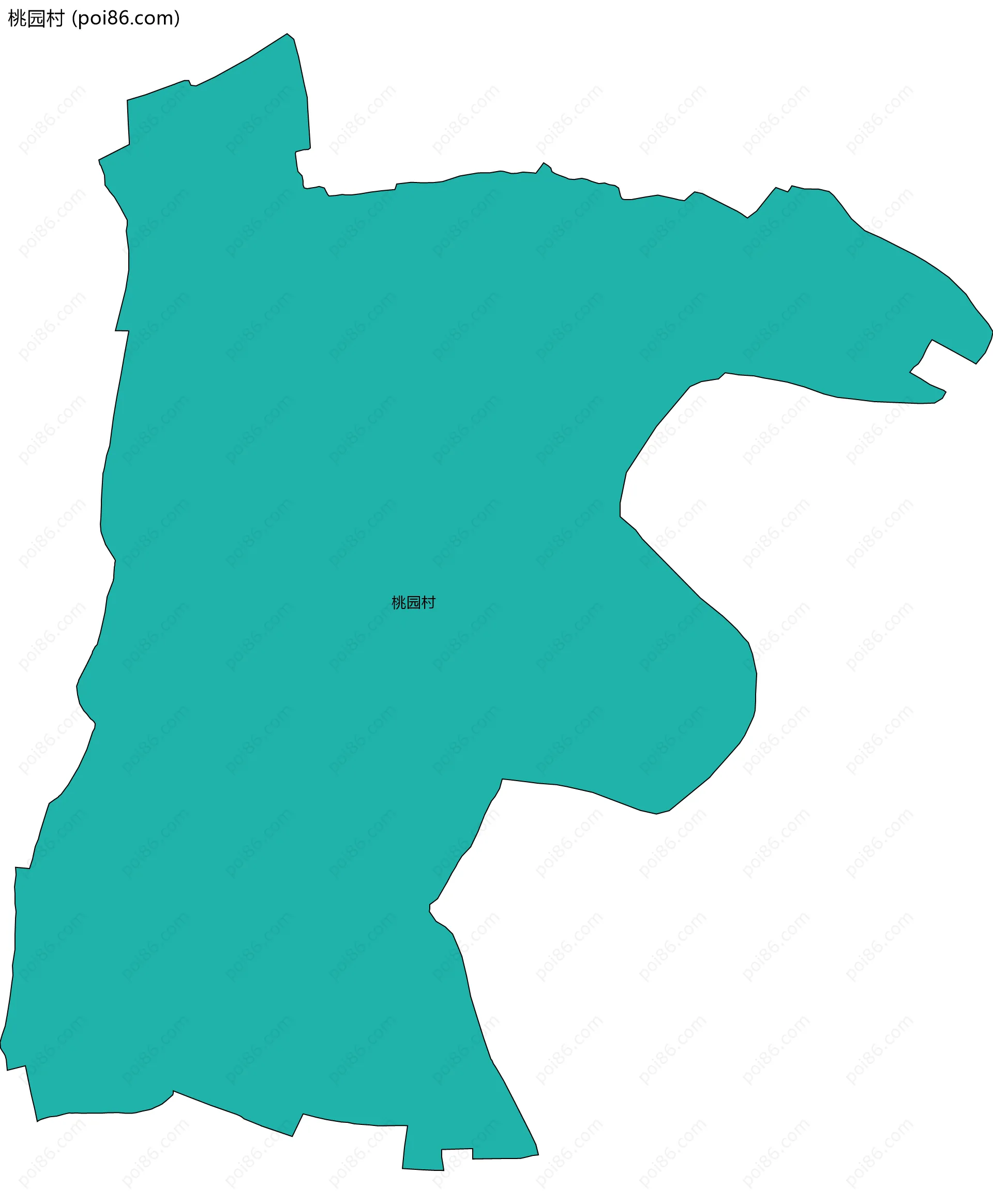 桃园村边界地图