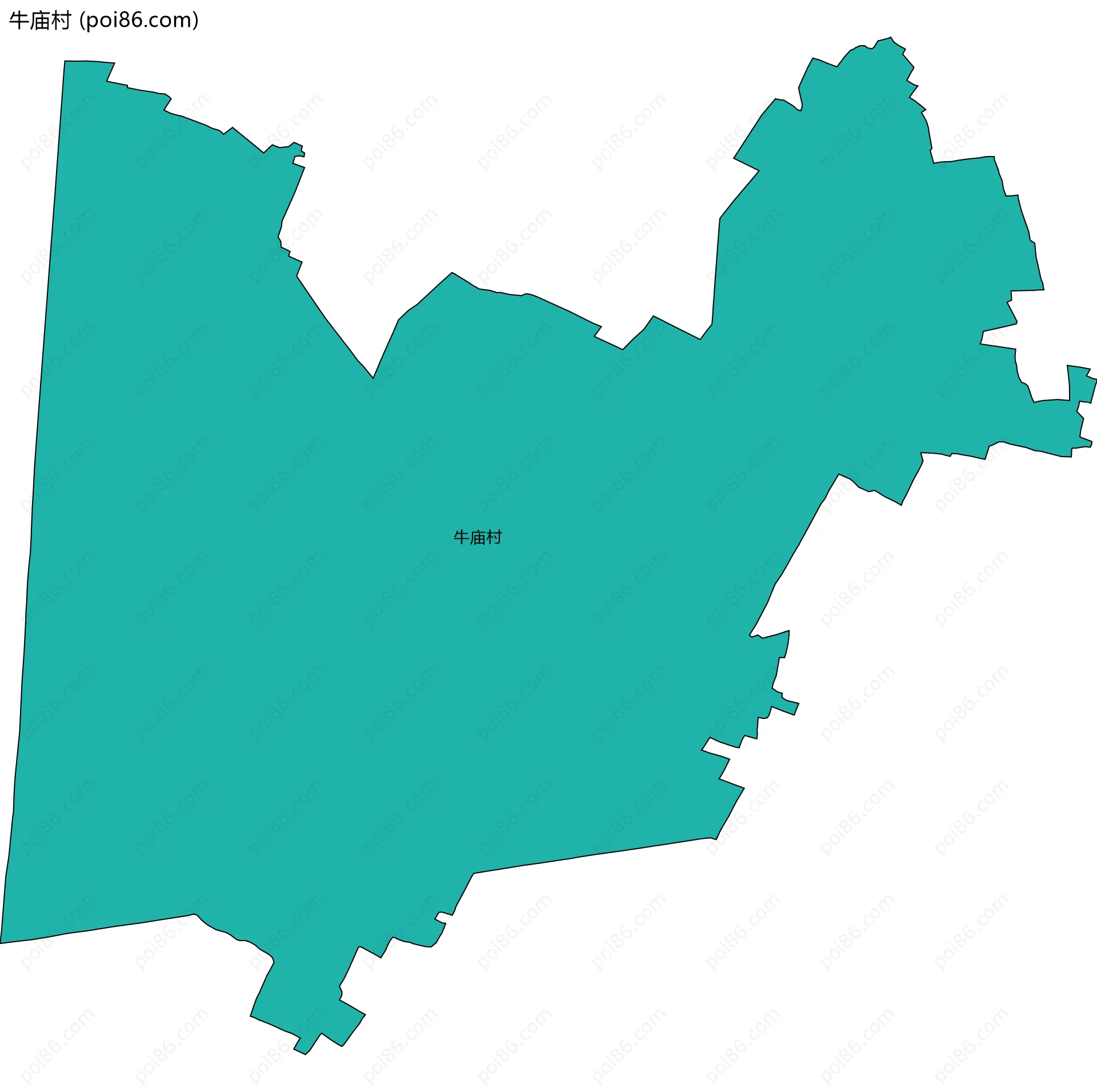 牛庙村边界地图