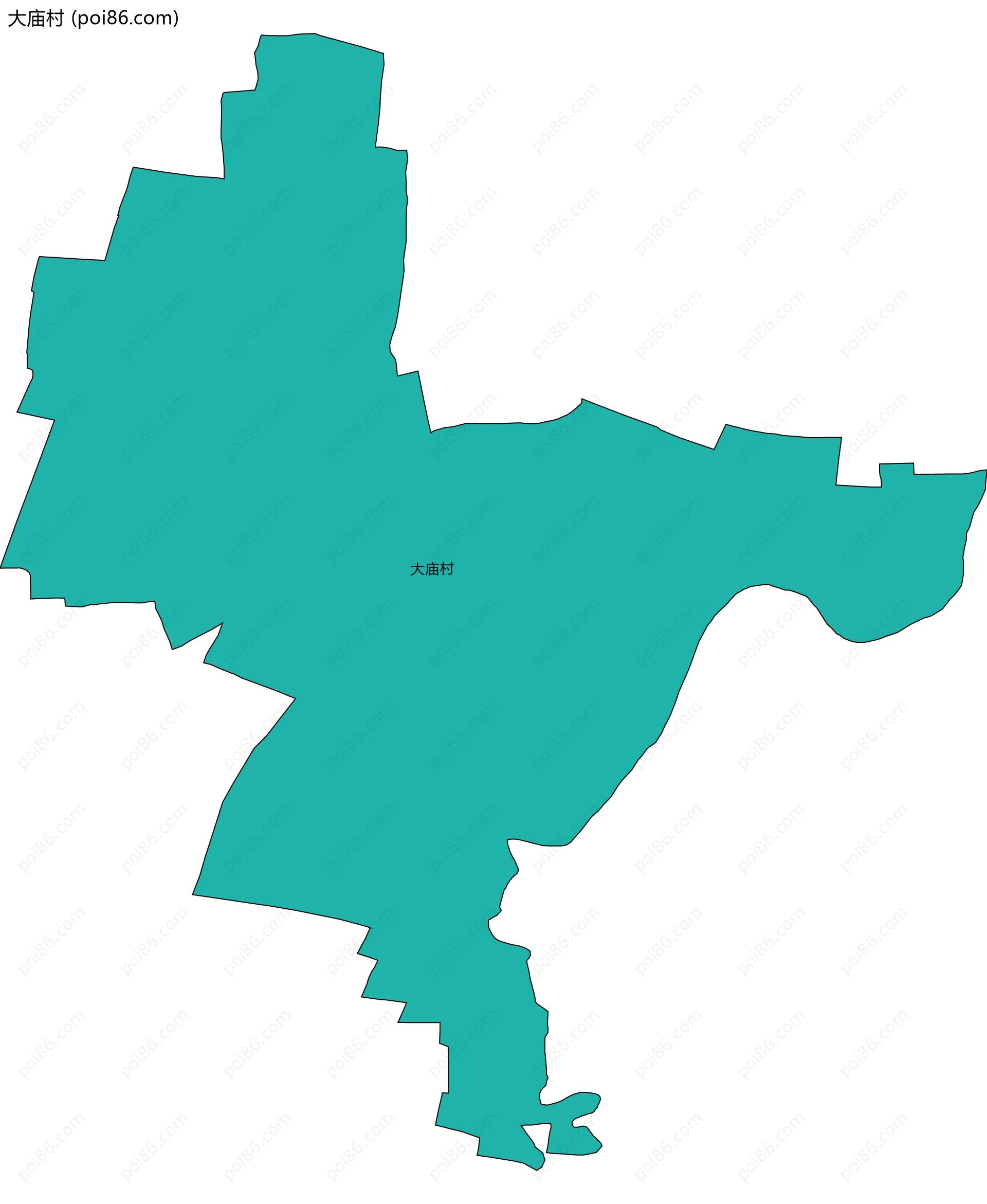 大庙村边界地图