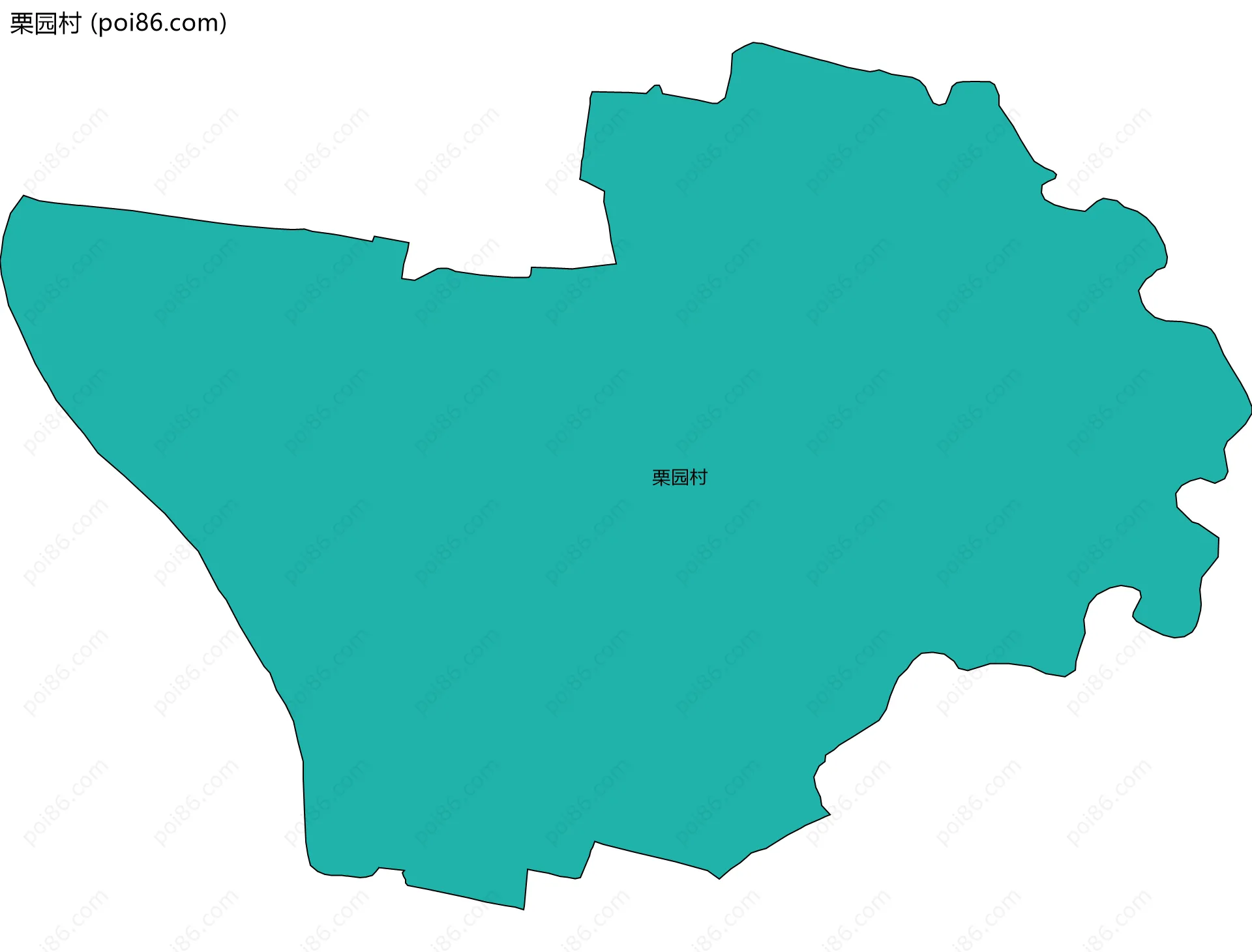 栗园村边界地图