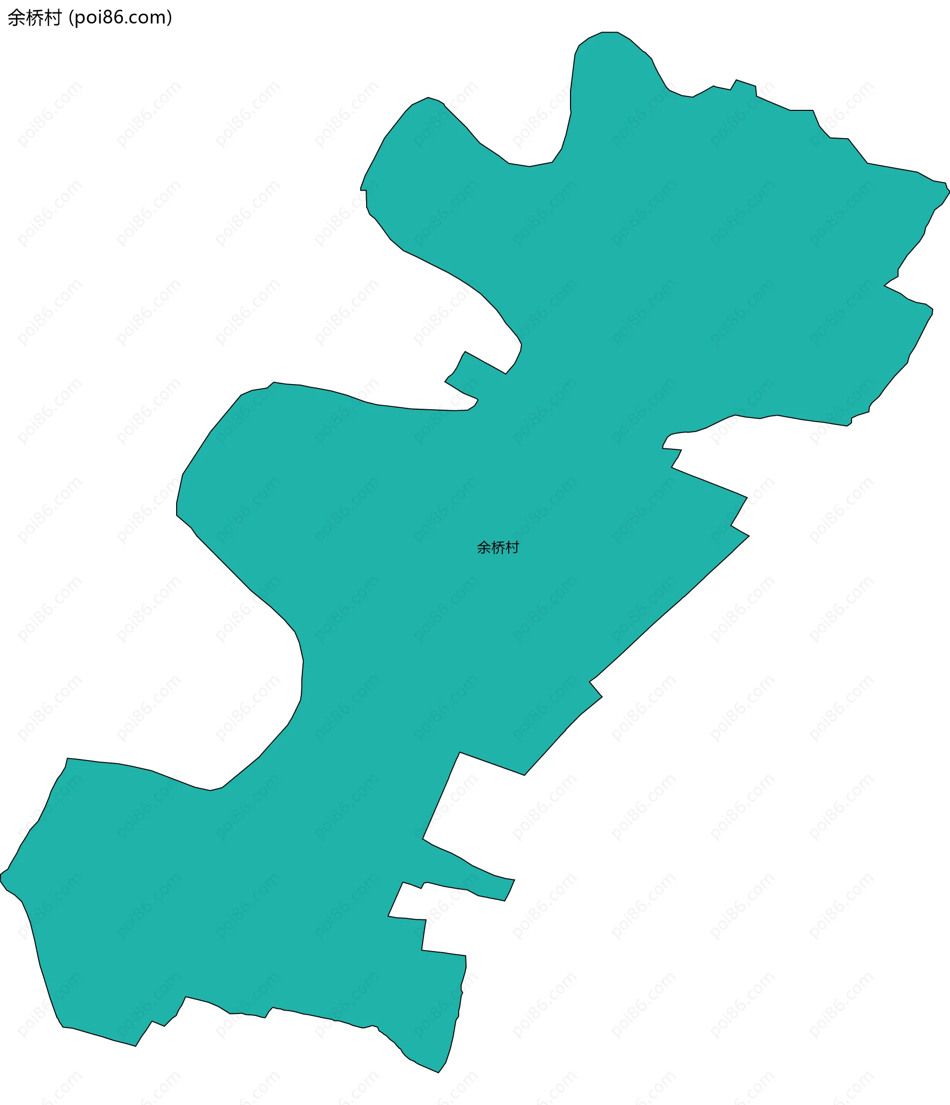 余桥村边界地图