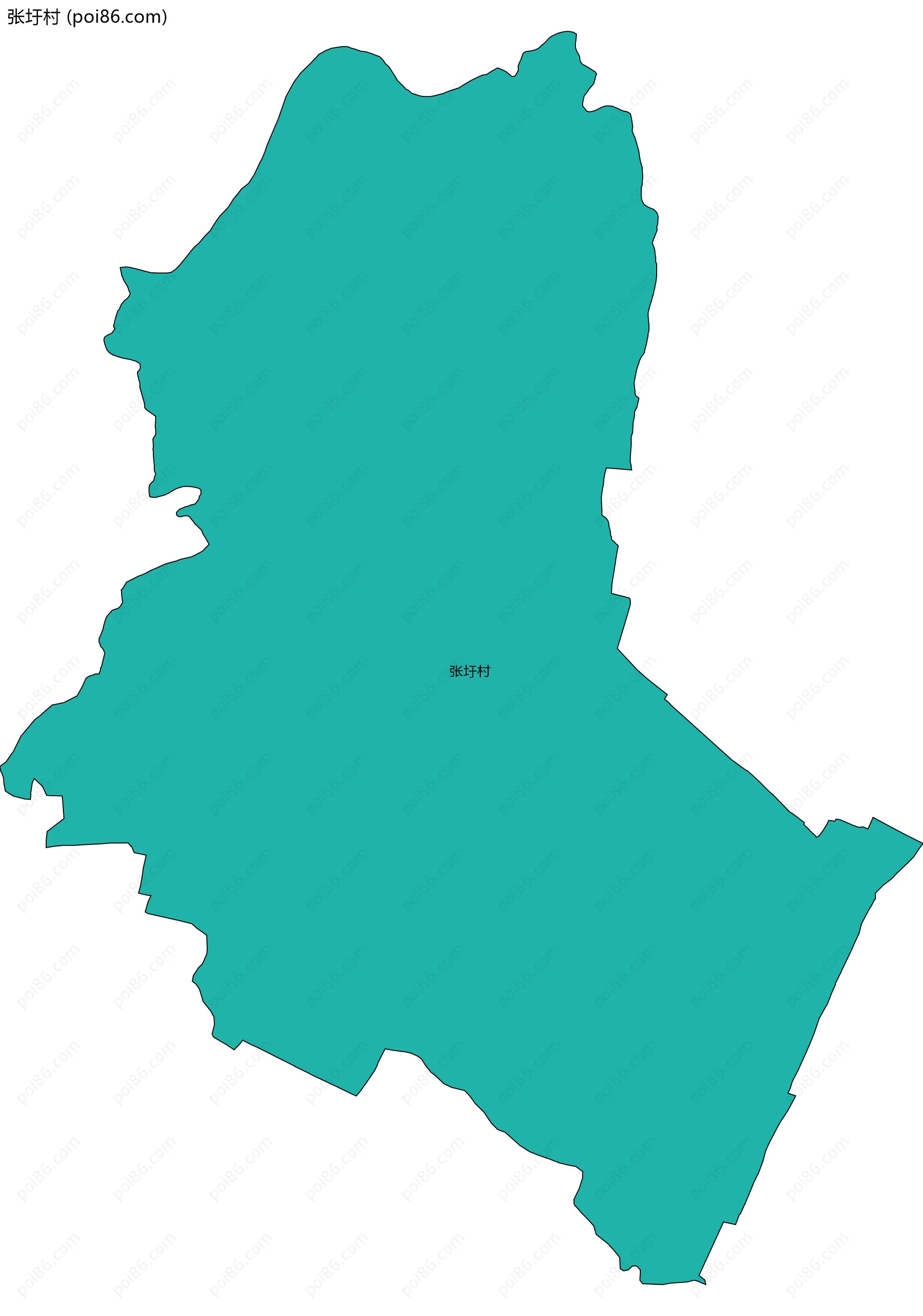 张圩村边界地图