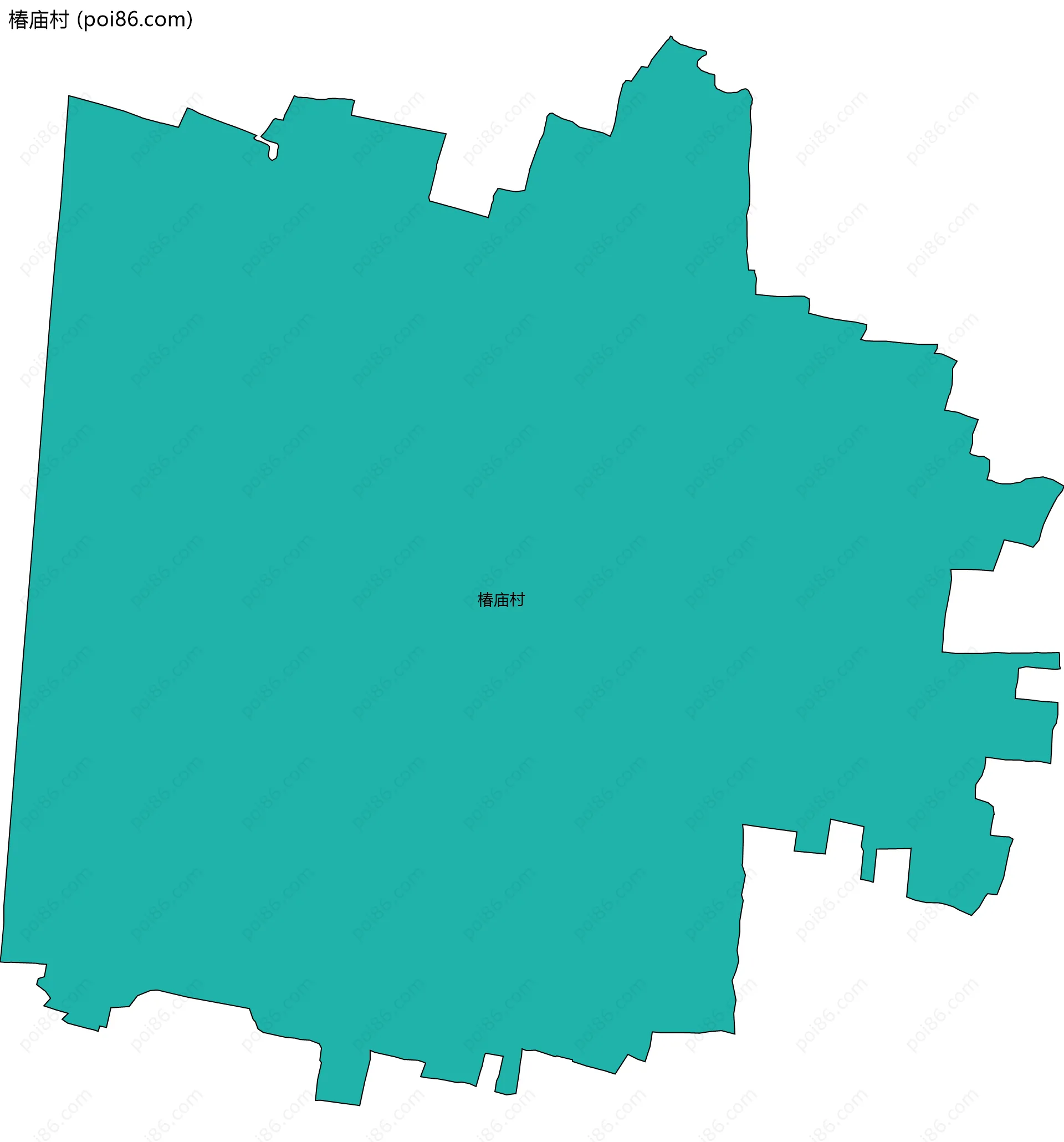 椿庙村边界地图