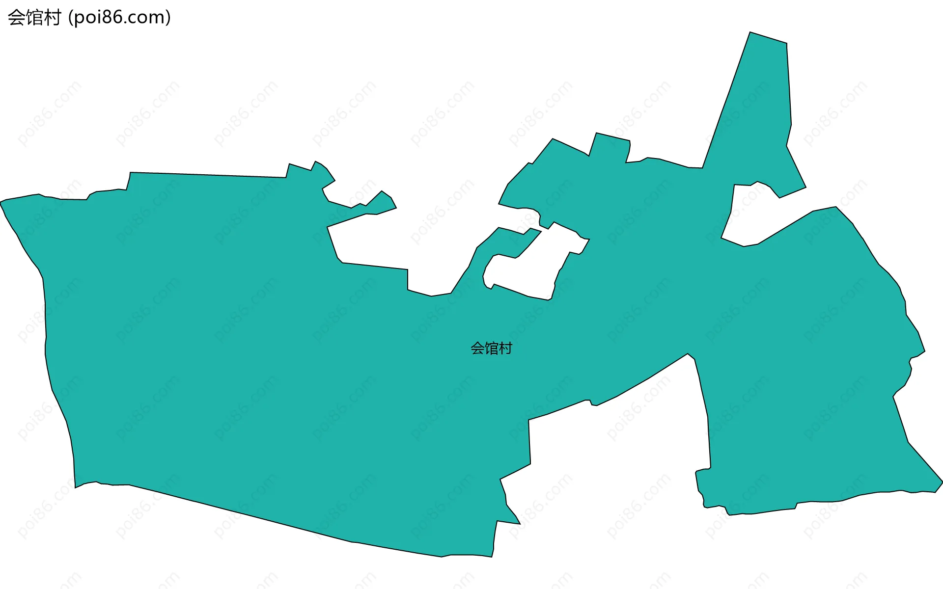 会馆村边界地图