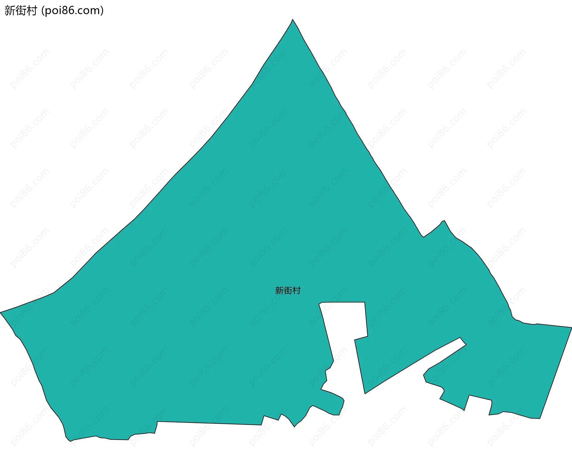 新街村边界地图