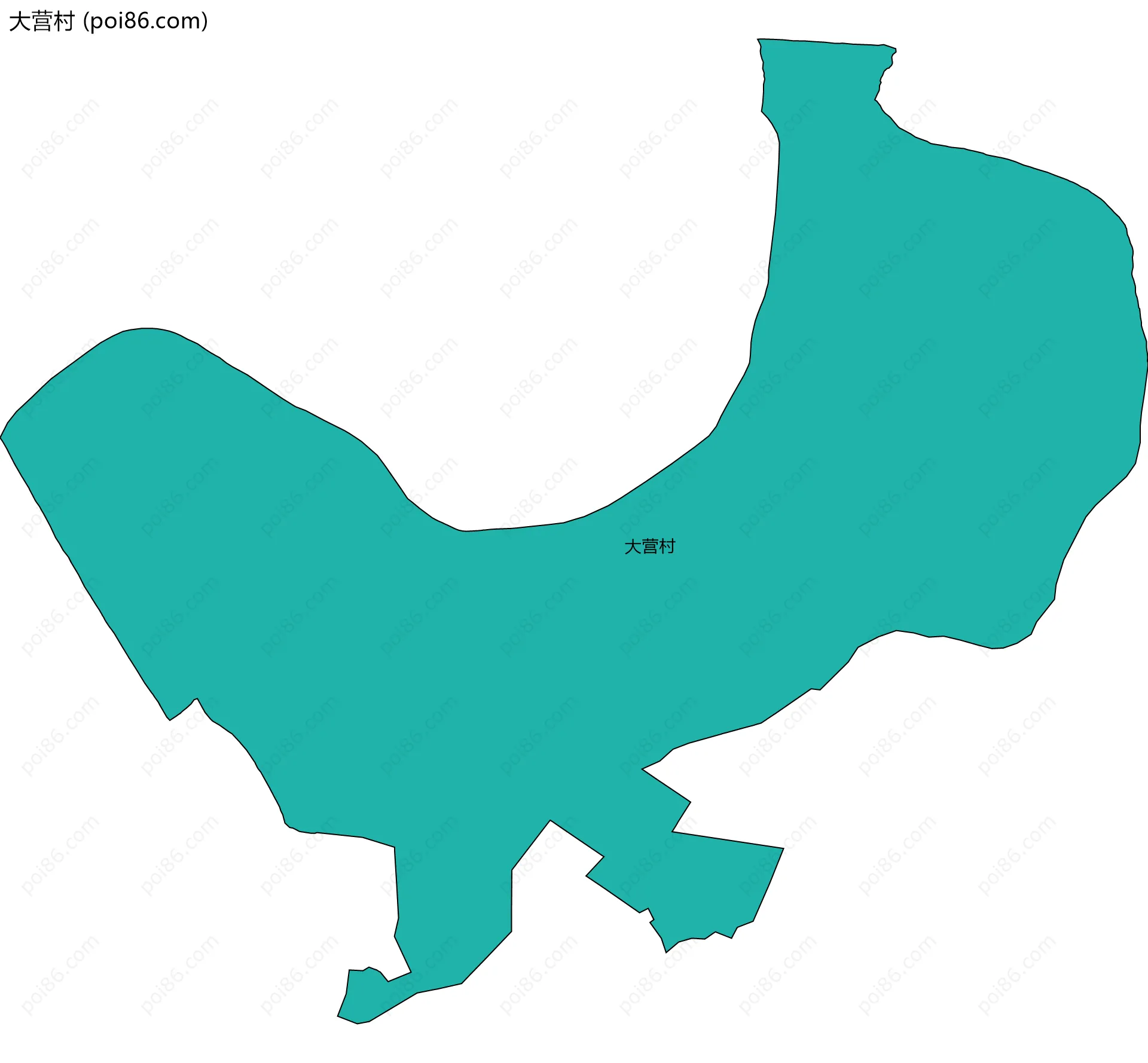 大营村边界地图