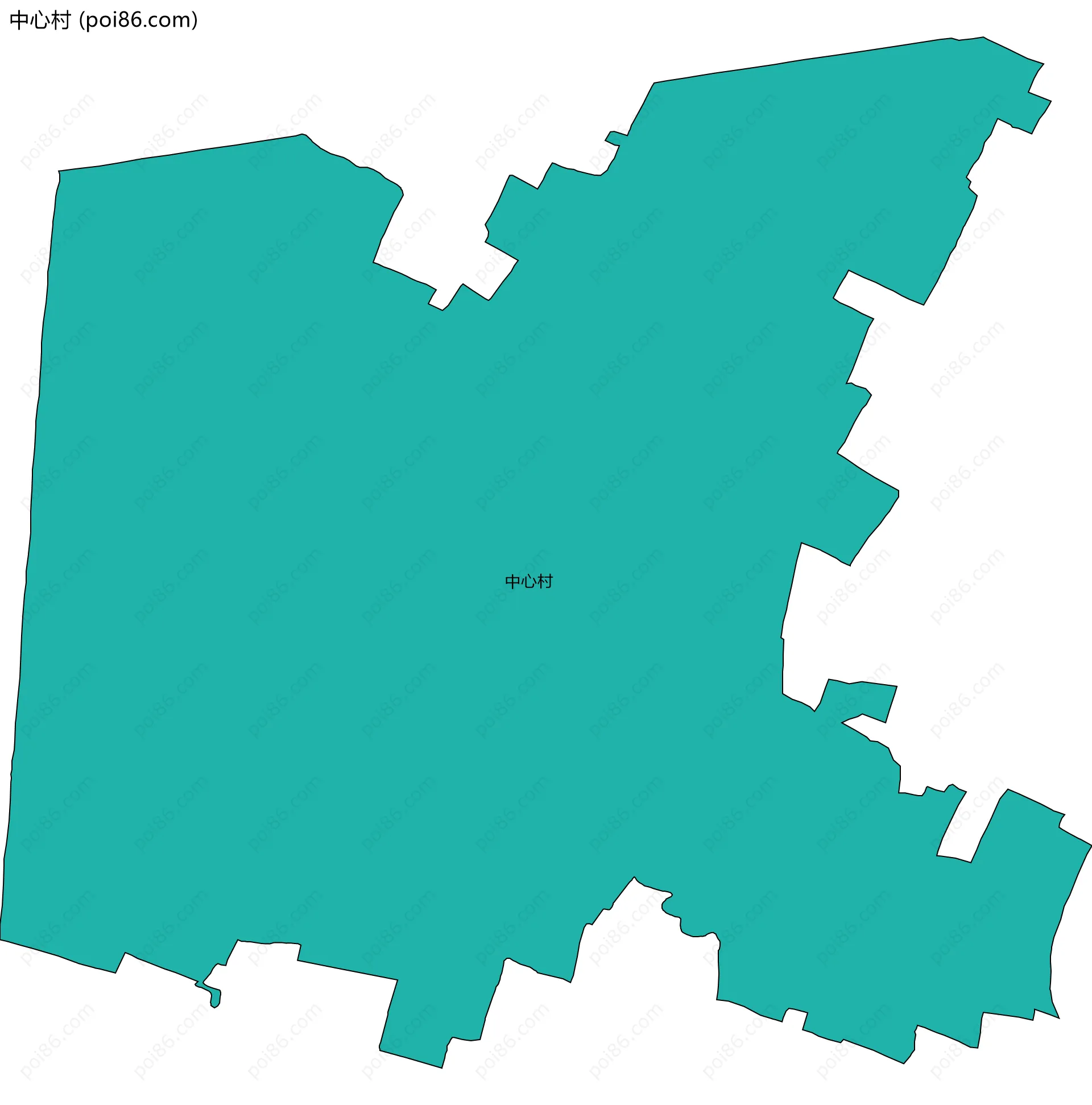 中心村边界地图