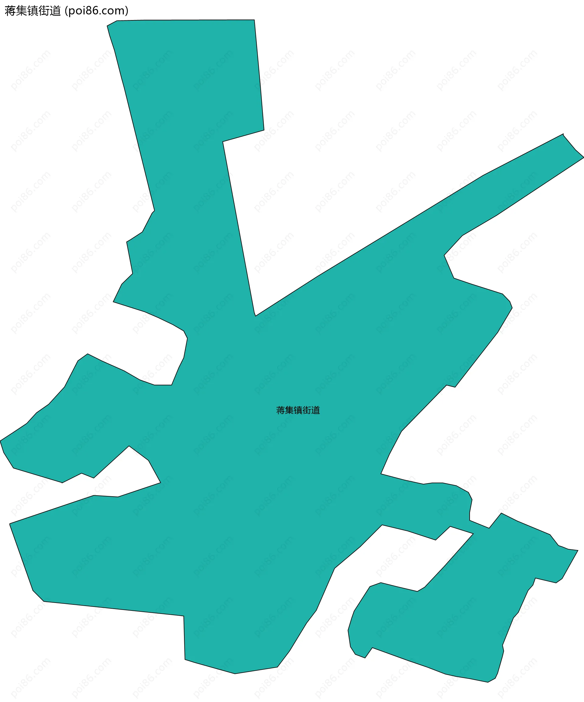 蒋集镇街道边界地图