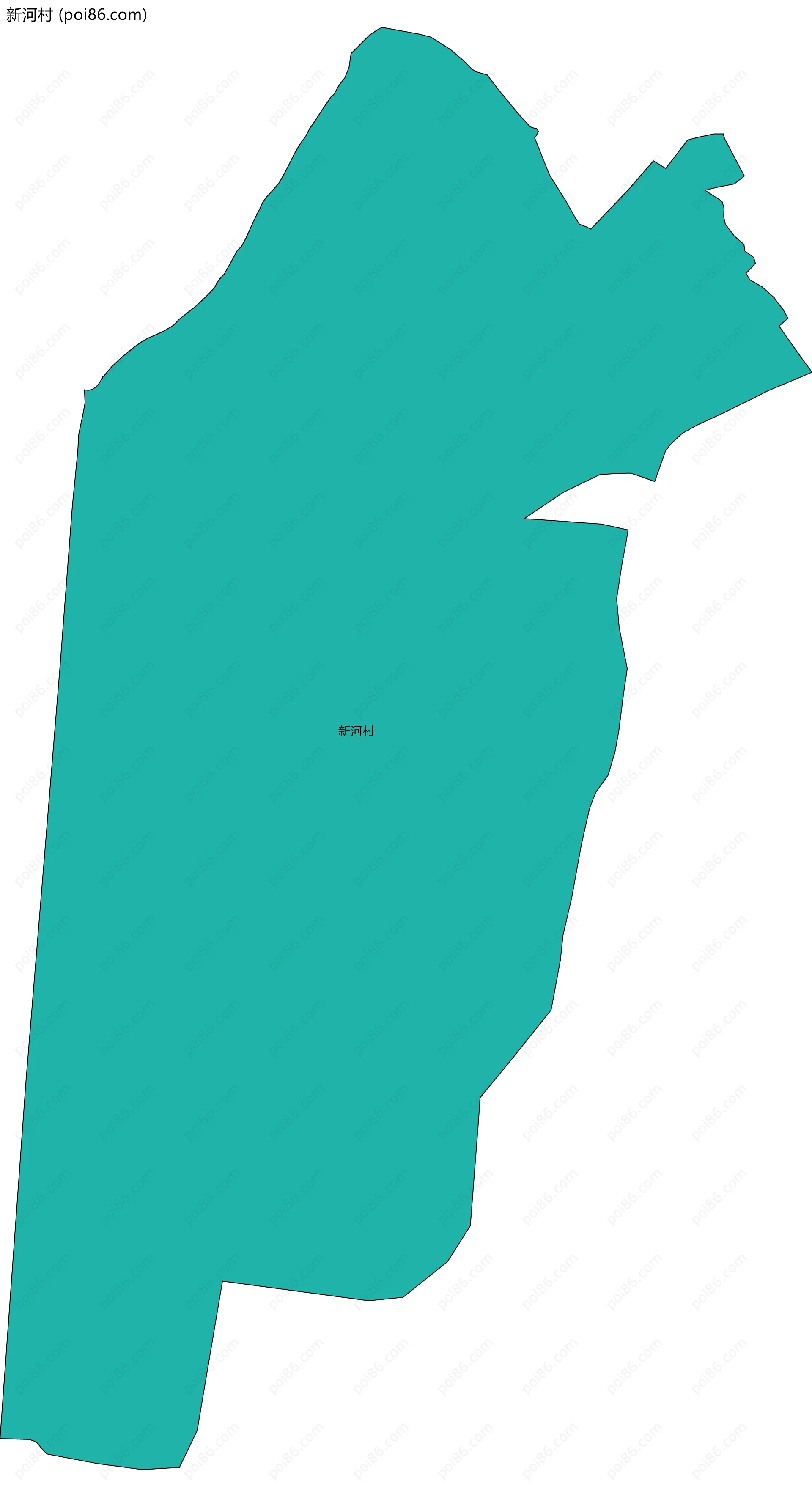 新河村边界地图