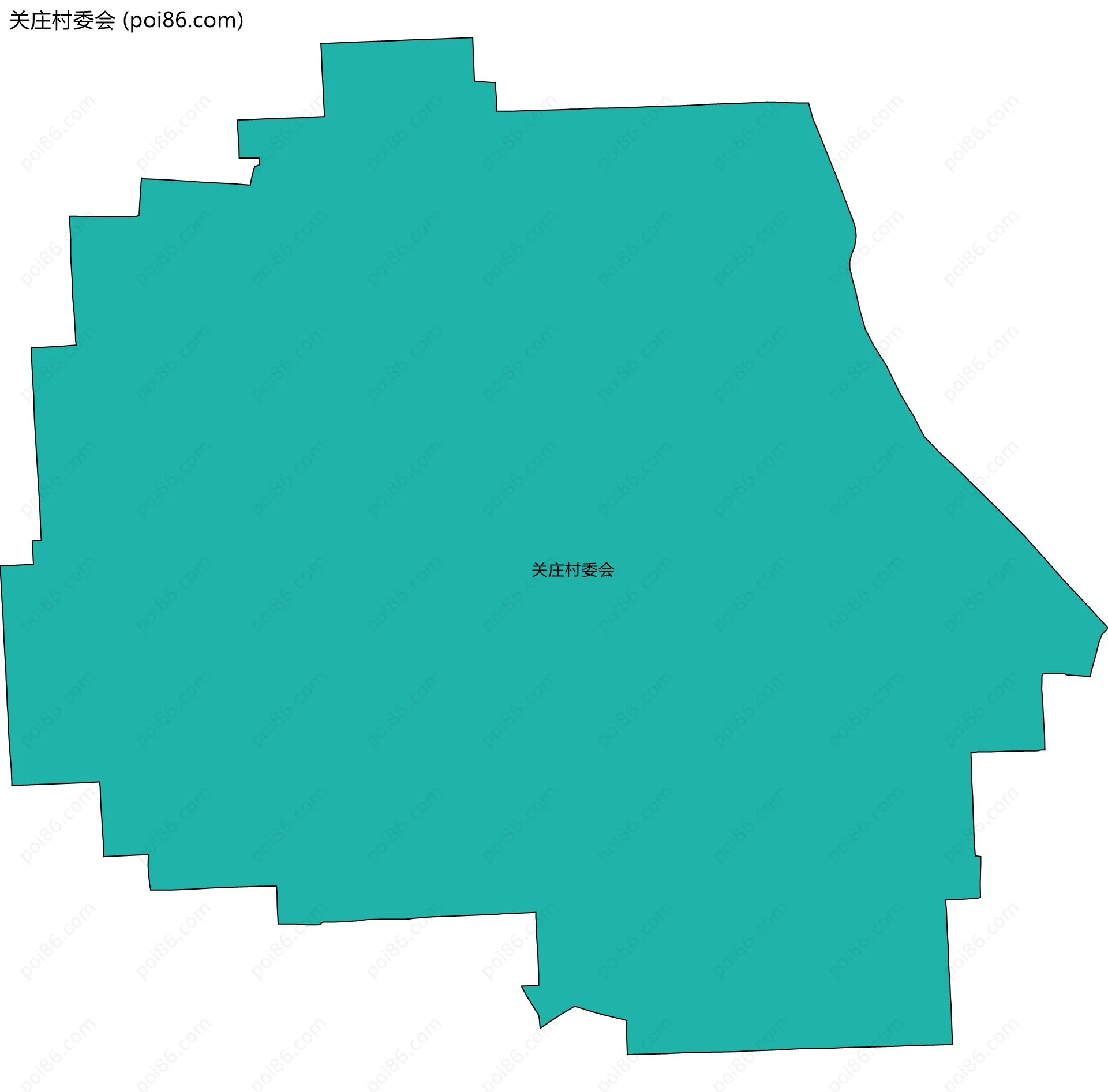 关庄村委会边界地图