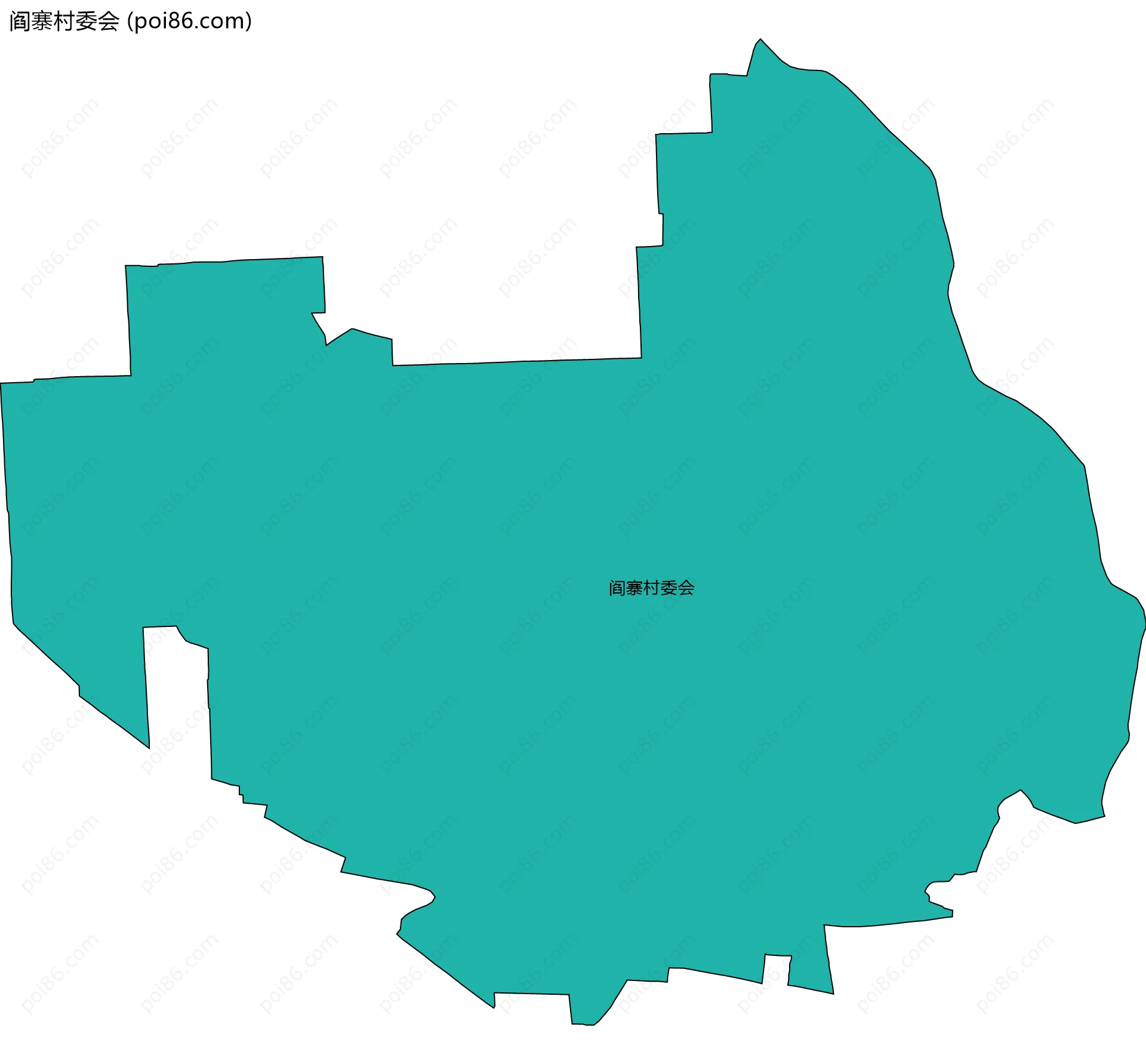 阎寨村委会边界地图