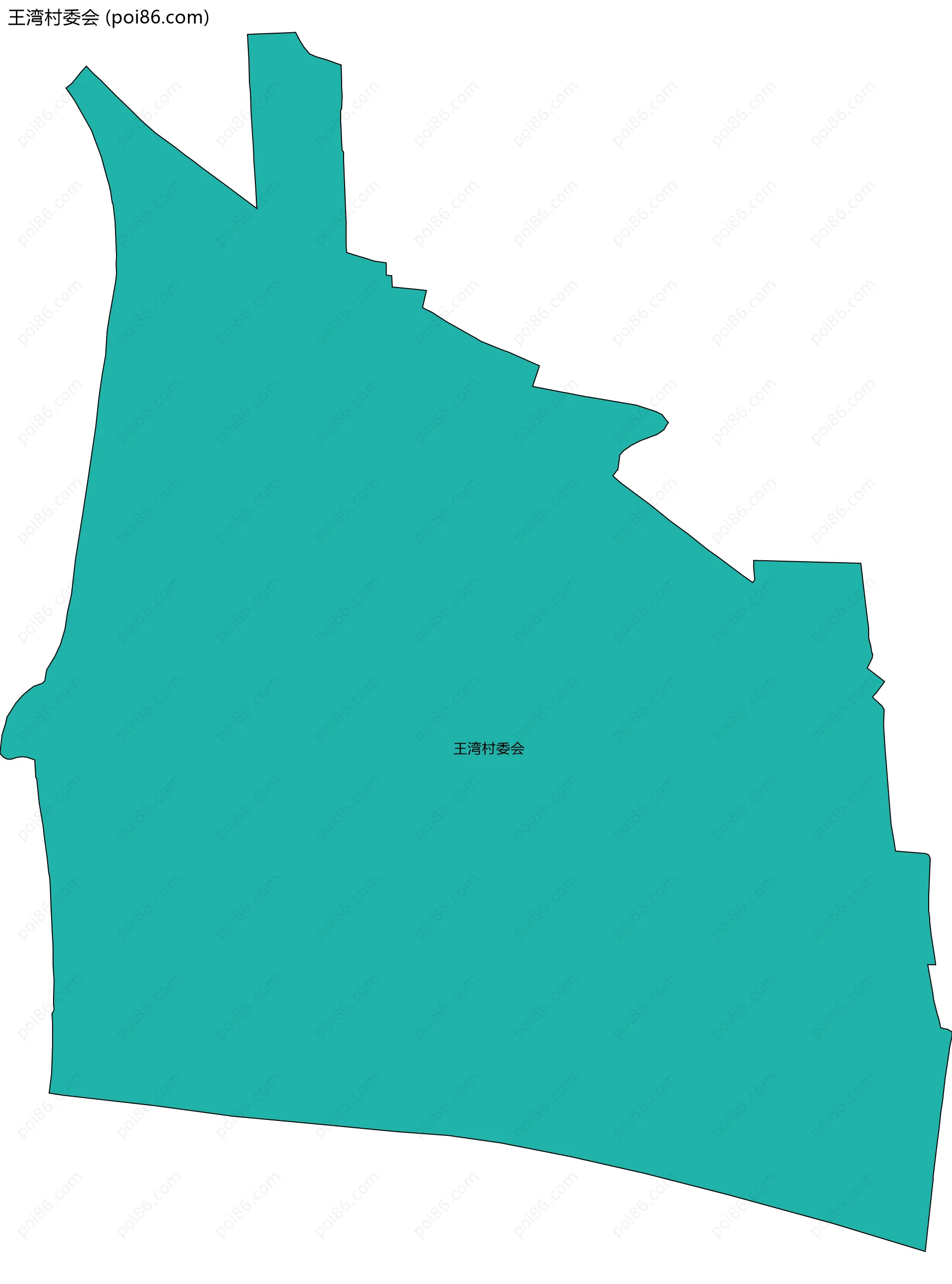王湾村委会边界地图