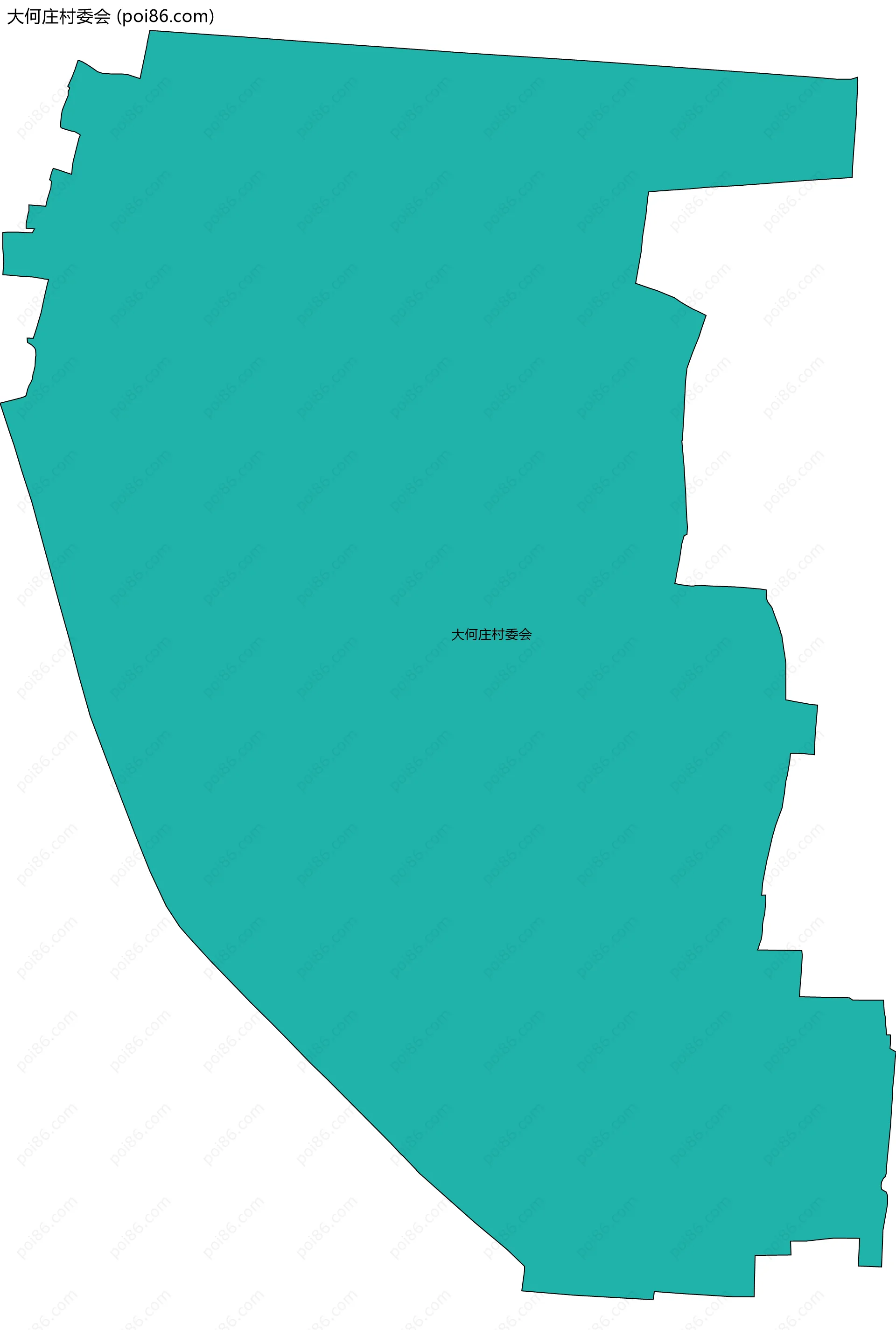 大何庄村委会边界地图