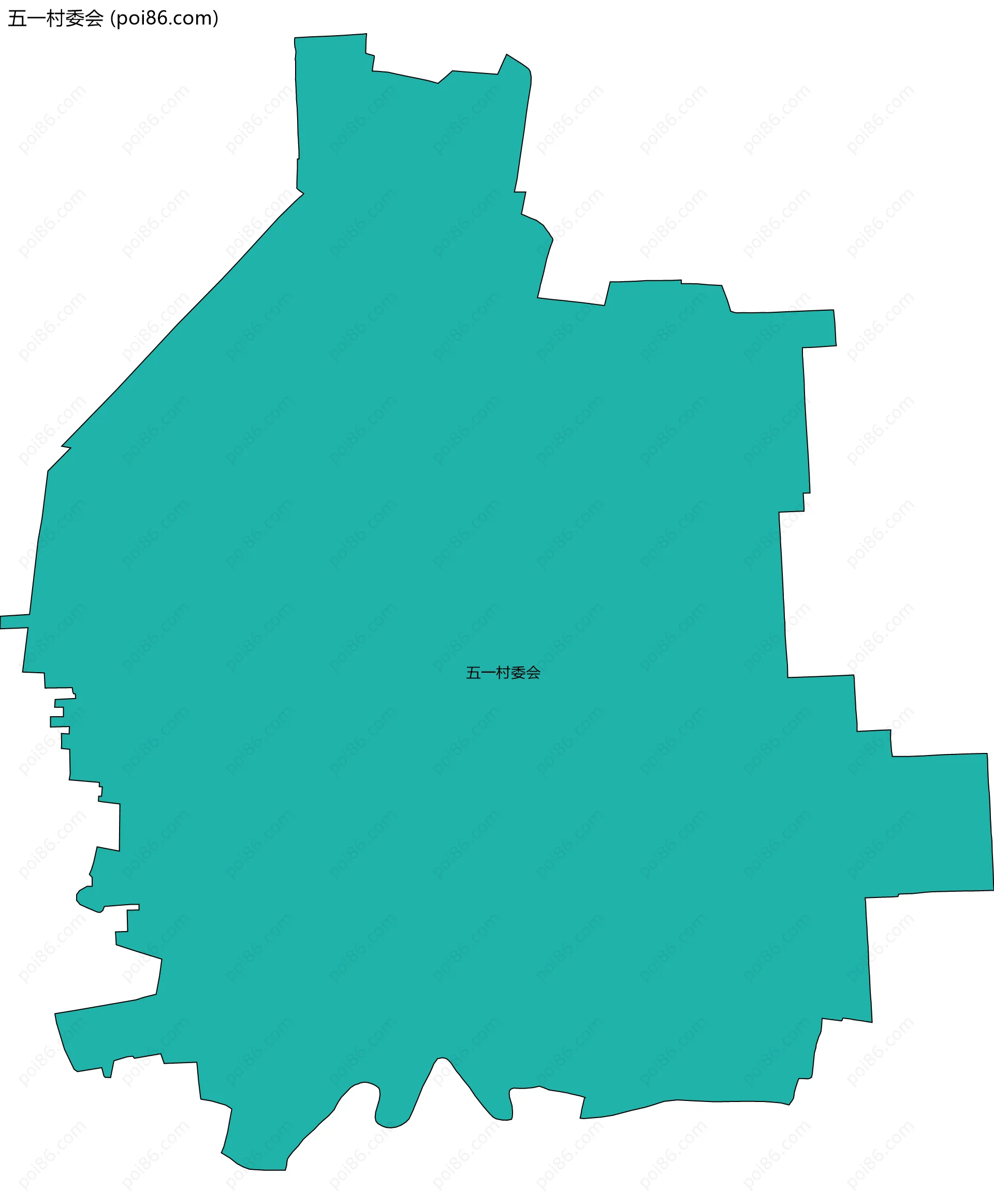 五一村委会边界地图