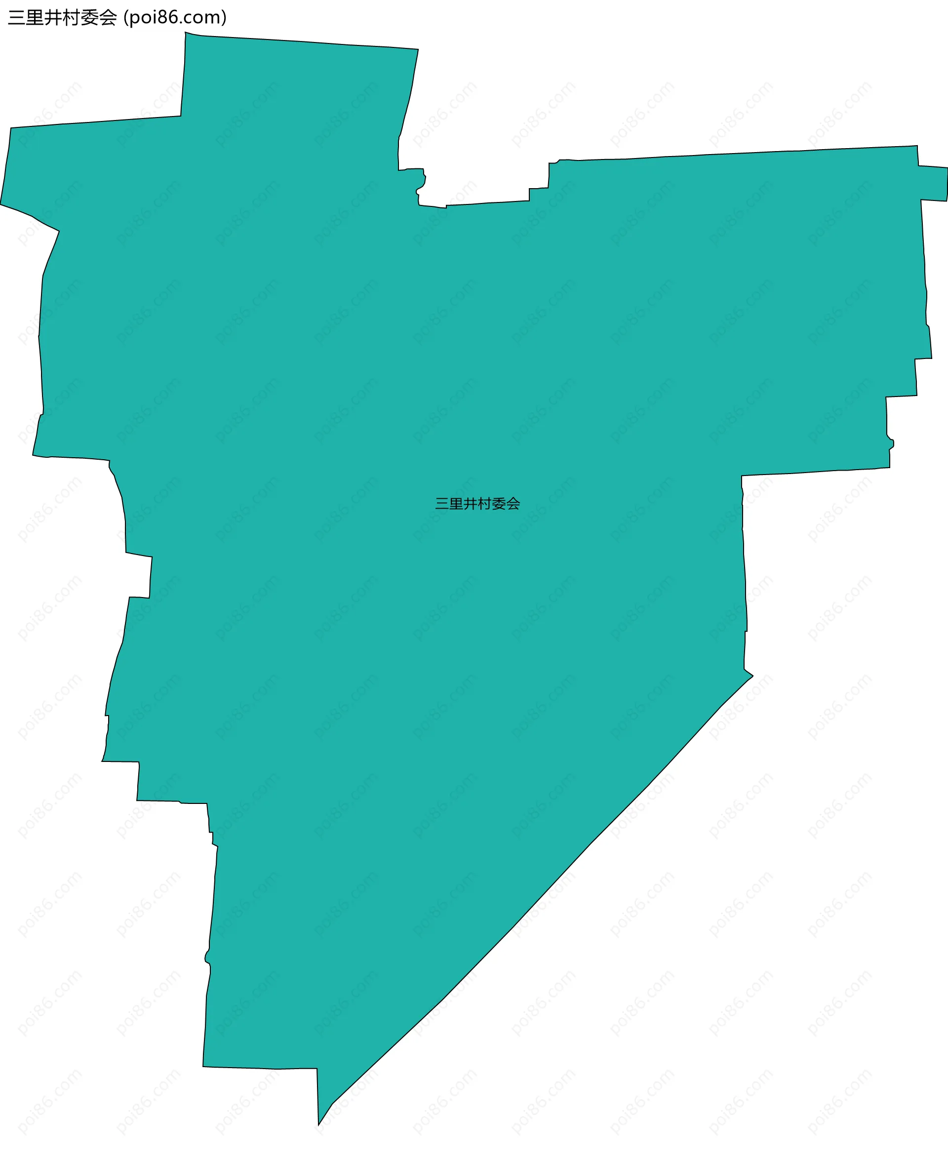 三里井村委会边界地图