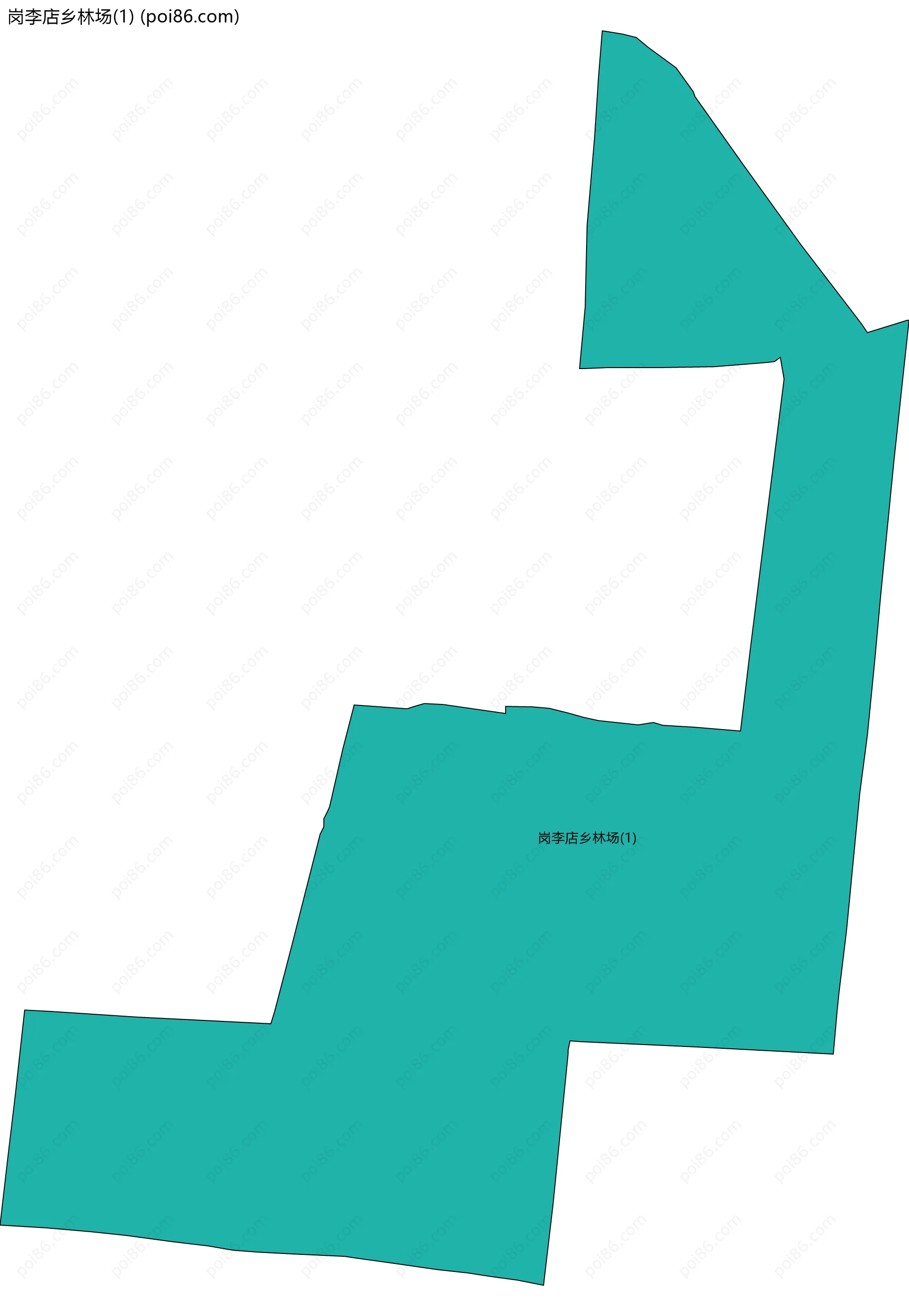 岗李店乡林场(1)边界地图