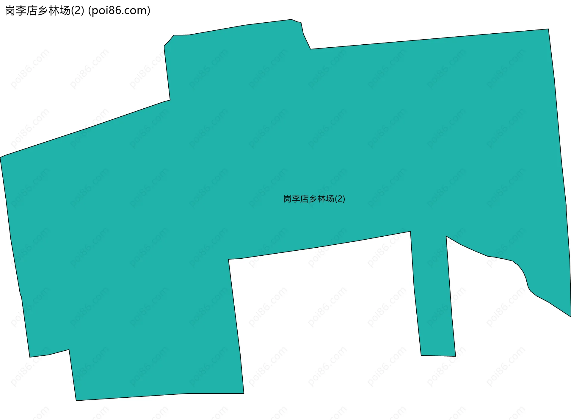 岗李店乡林场(2)边界地图