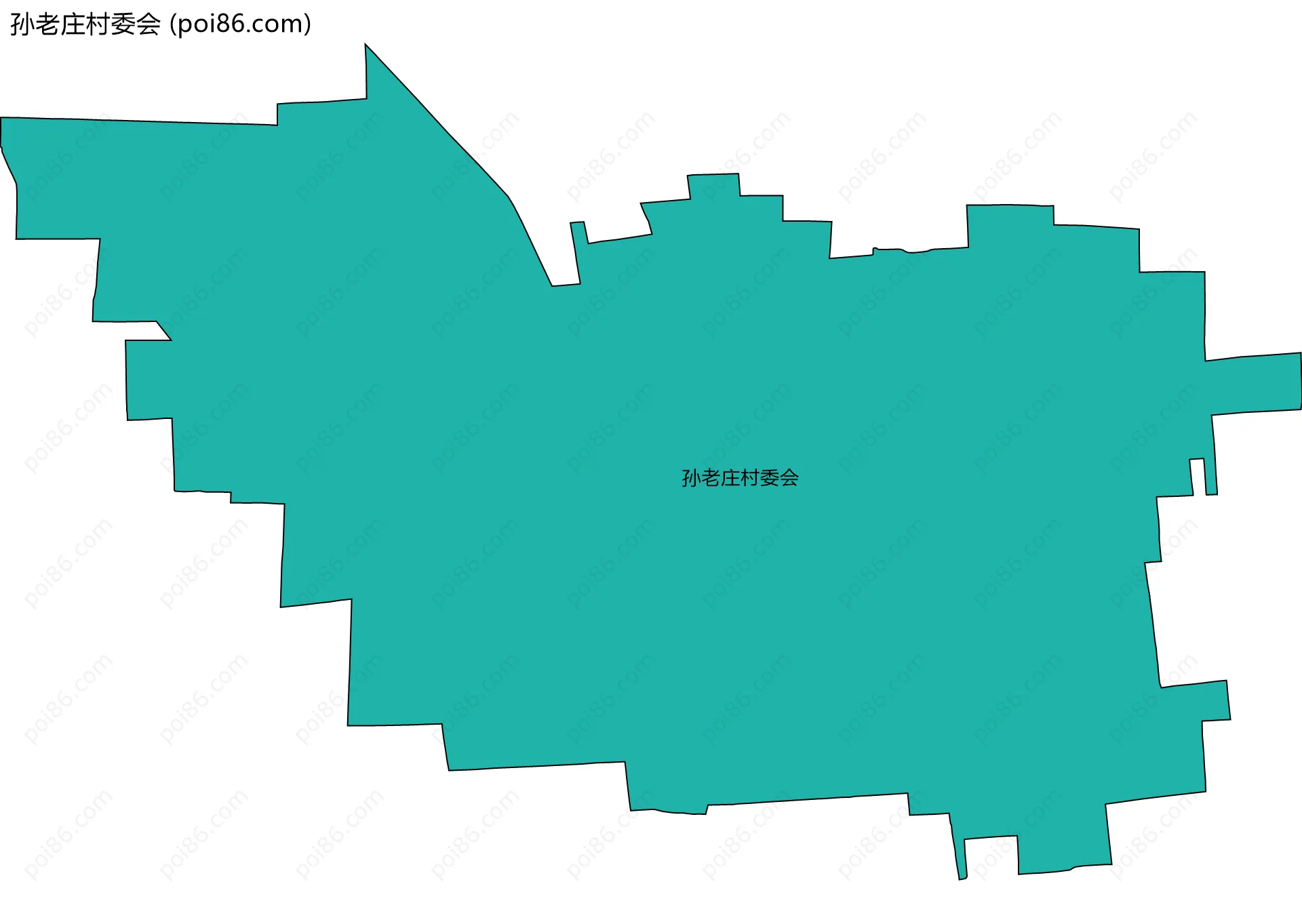 孙老庄村委会边界地图
