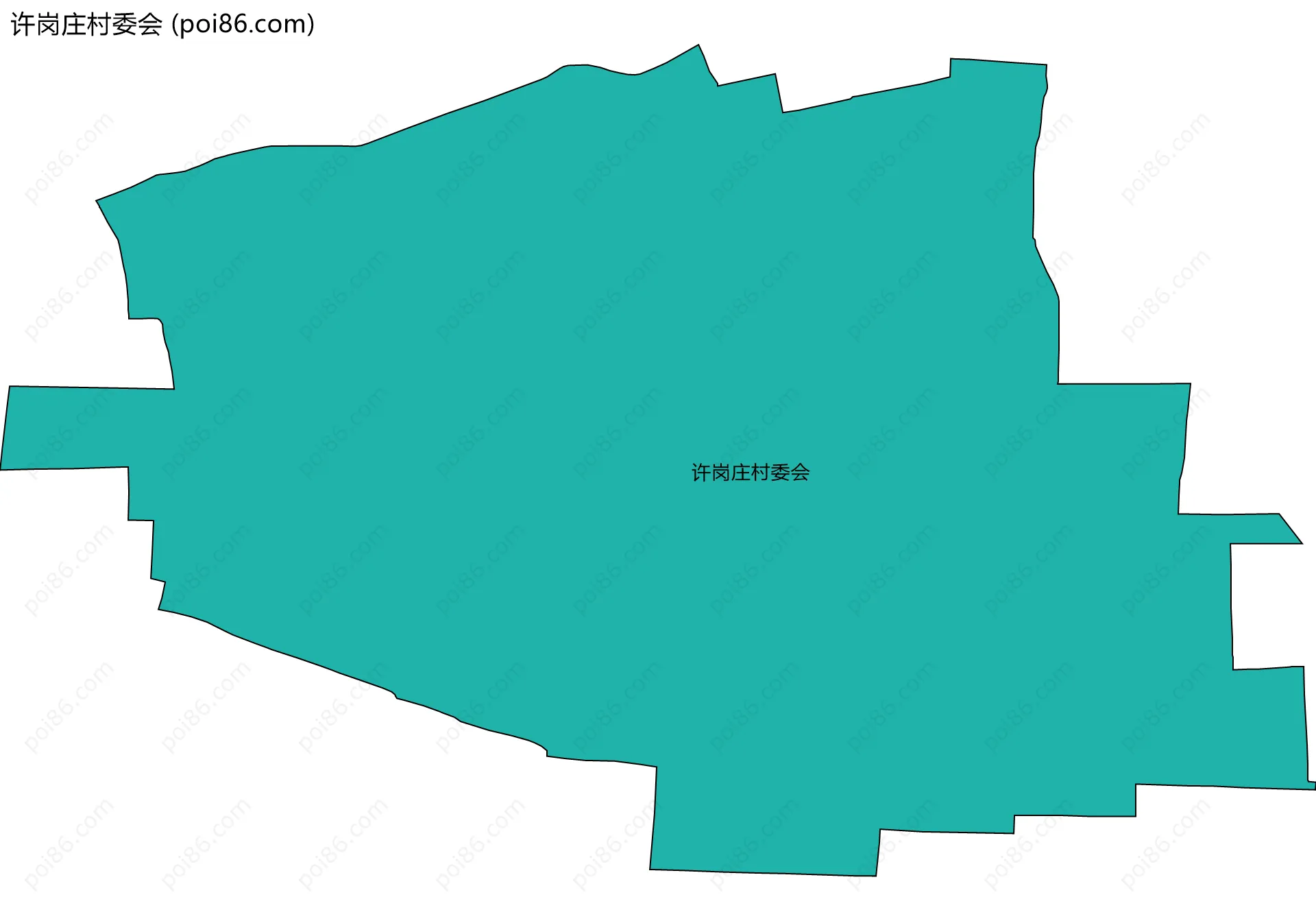 许岗庄村委会边界地图