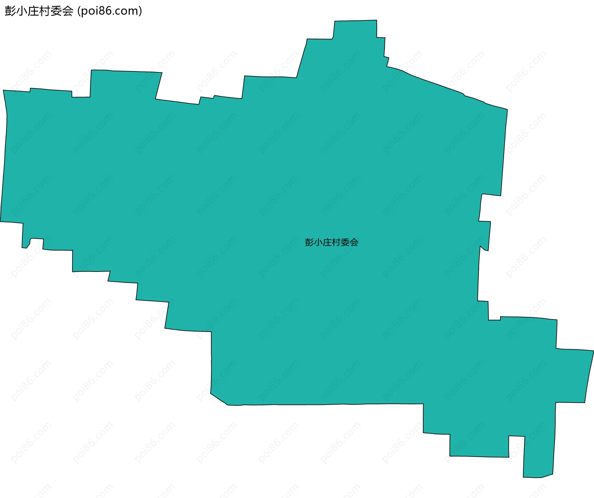 彭小庄村委会边界地图