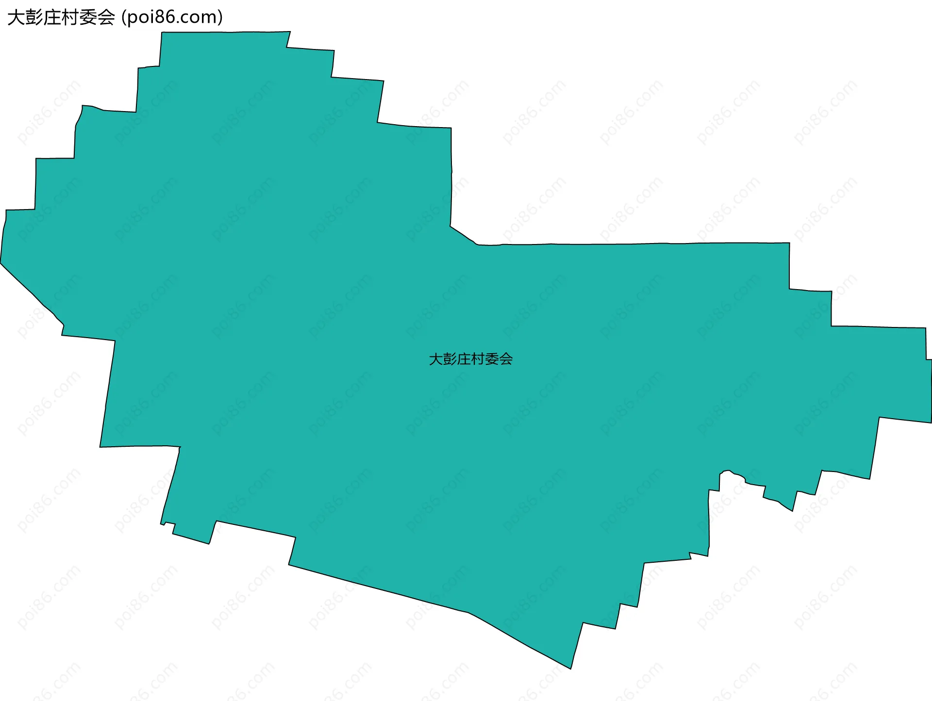大彭庄村委会边界地图