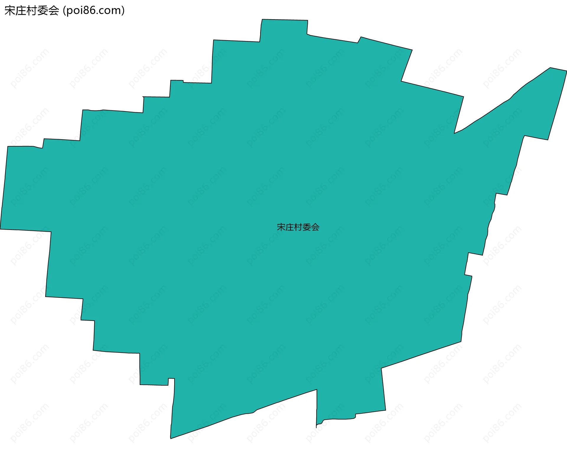 宋庄村委会边界地图