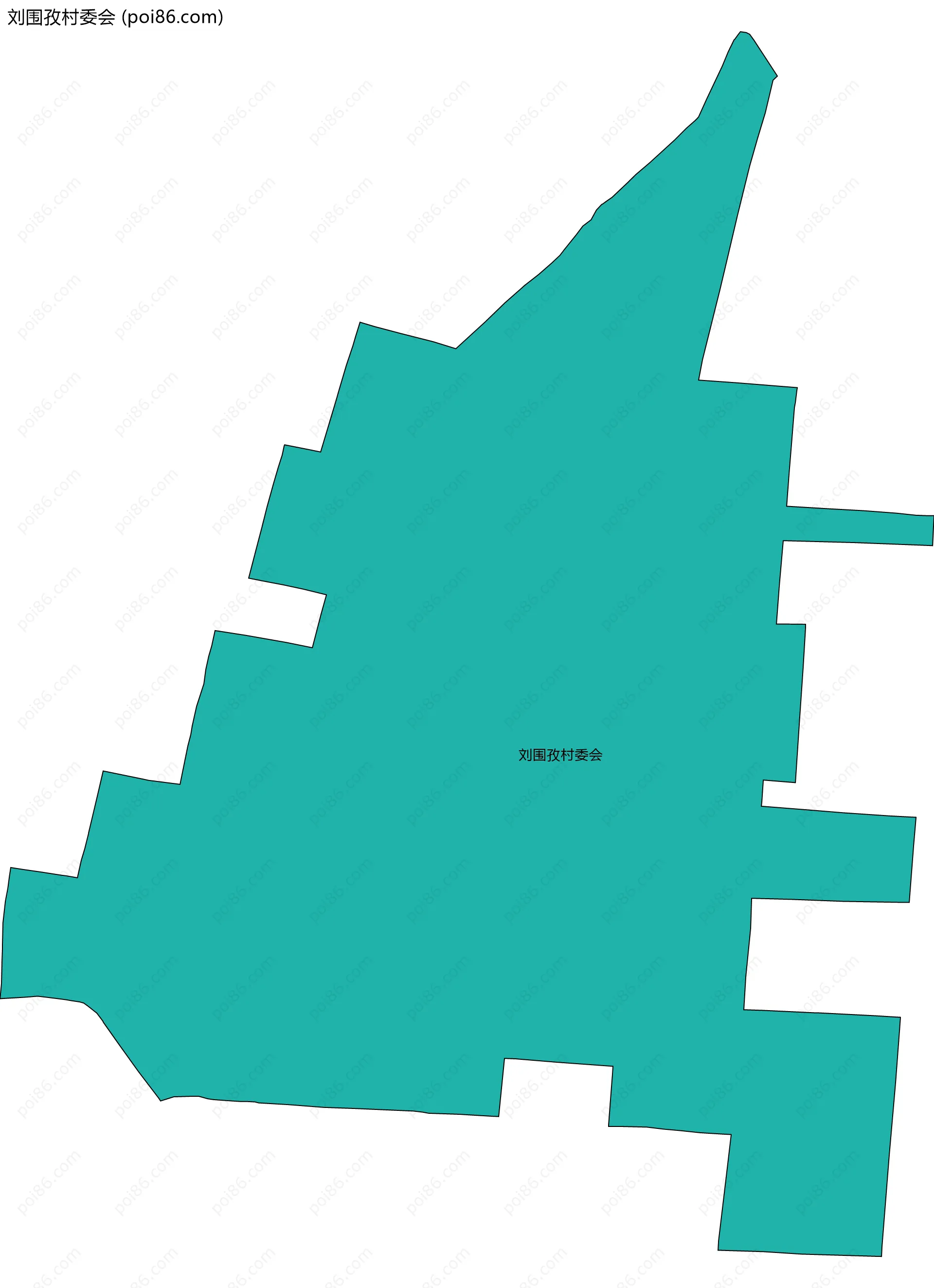 刘围孜村委会边界地图