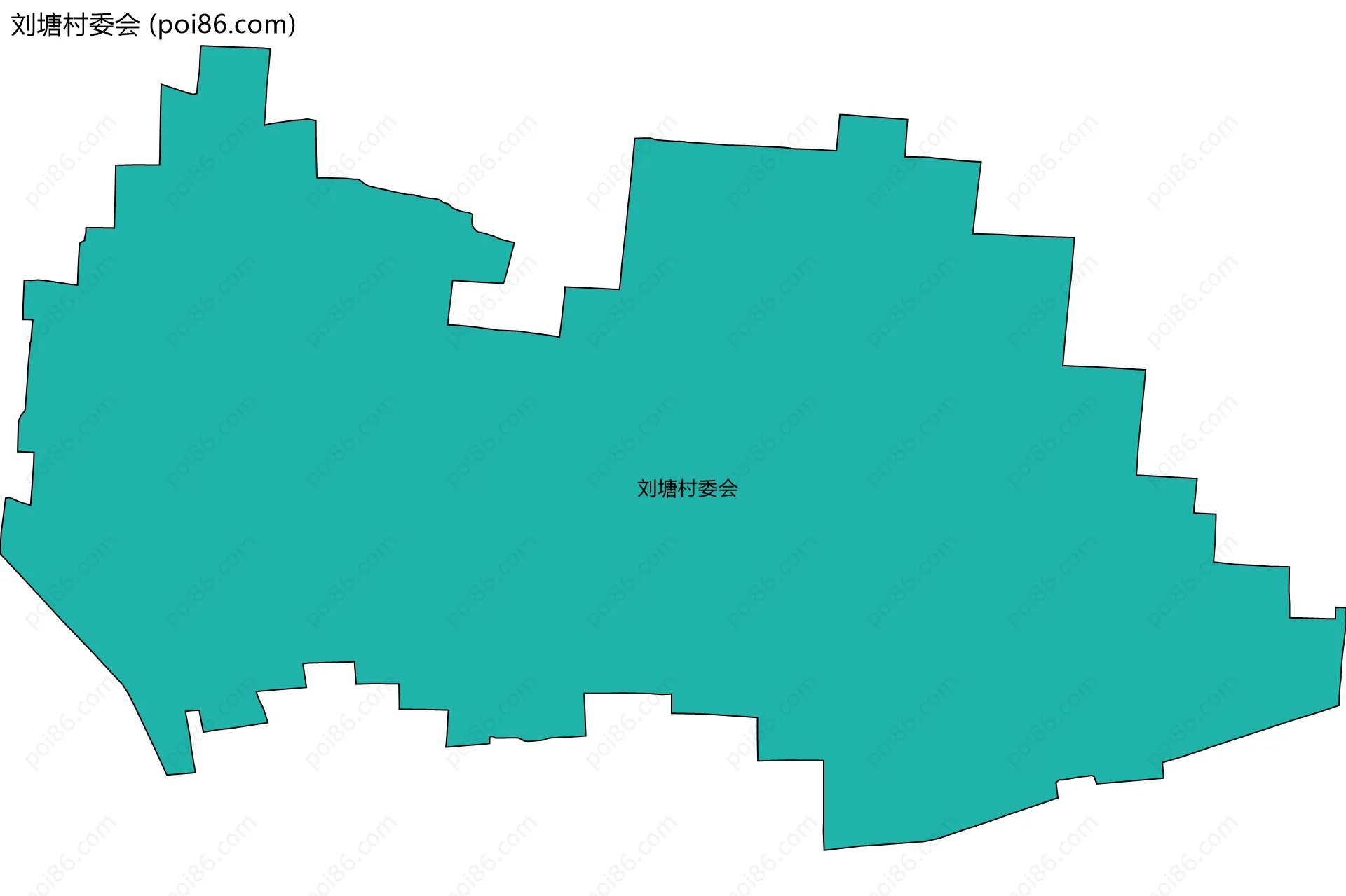 刘塘村委会边界地图