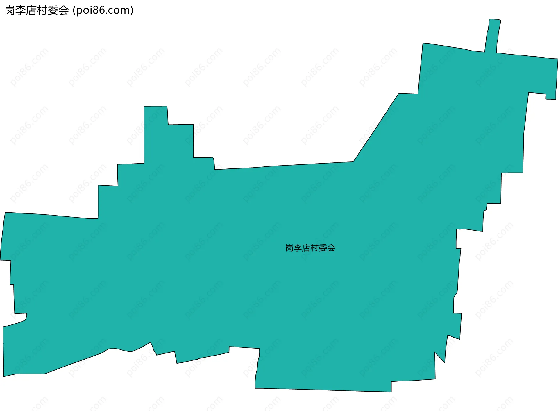 岗李店村委会边界地图
