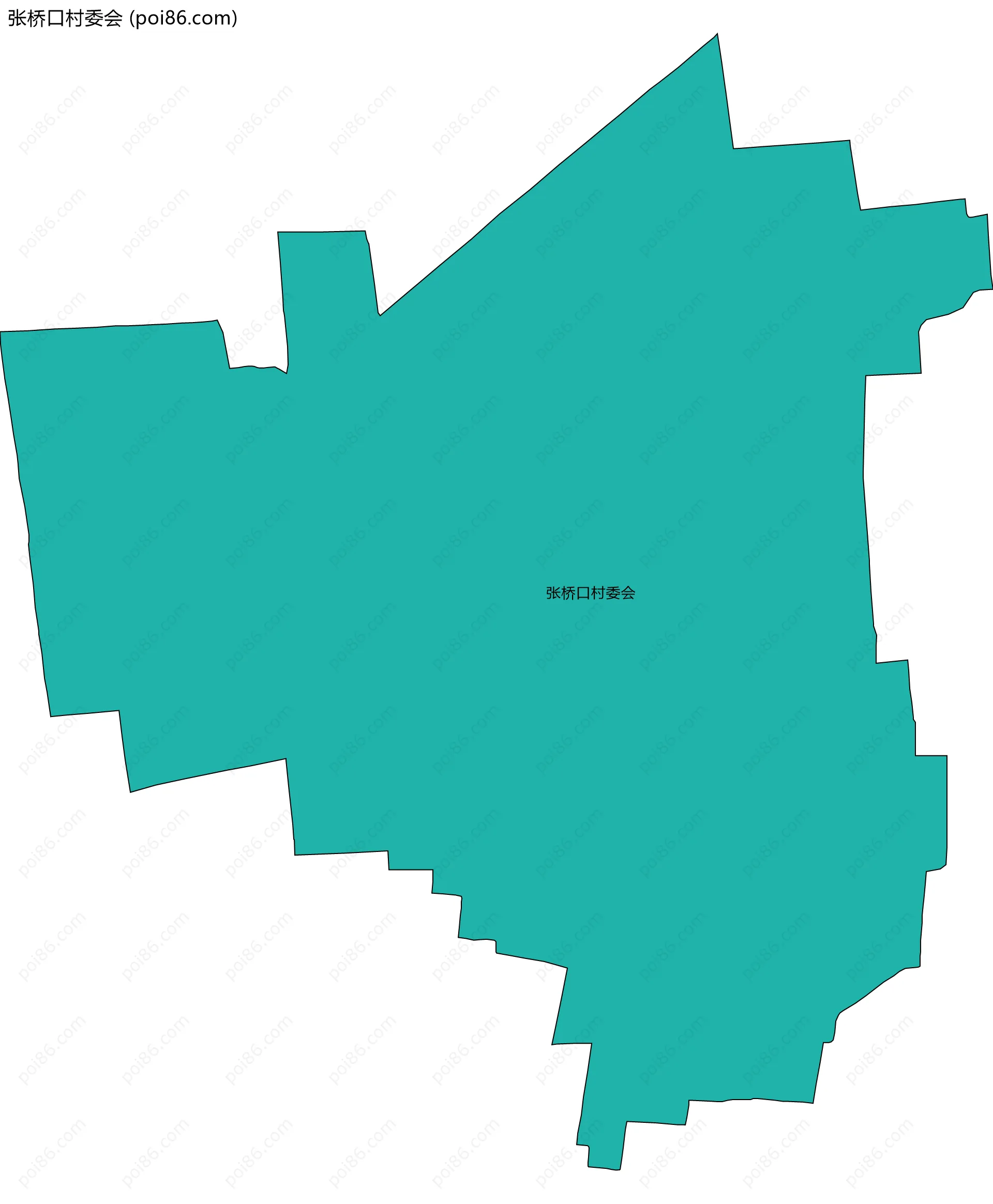 张桥口村委会边界地图