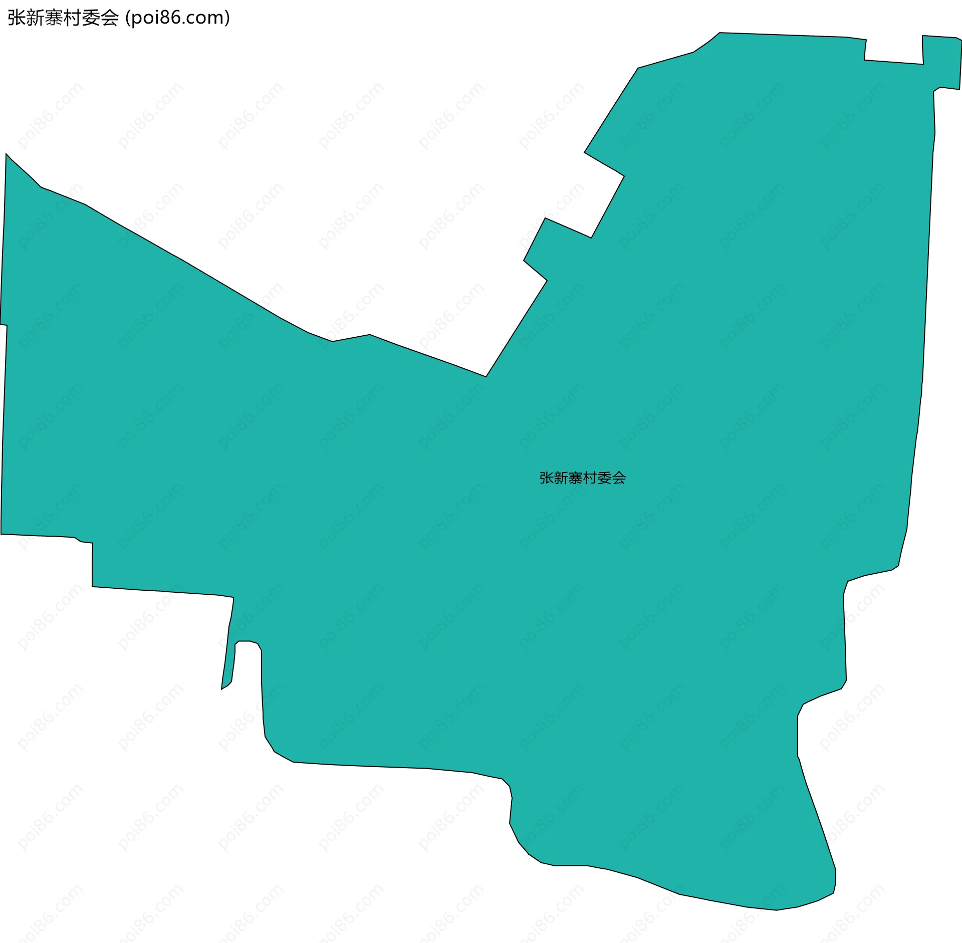 张新寨村委会边界地图