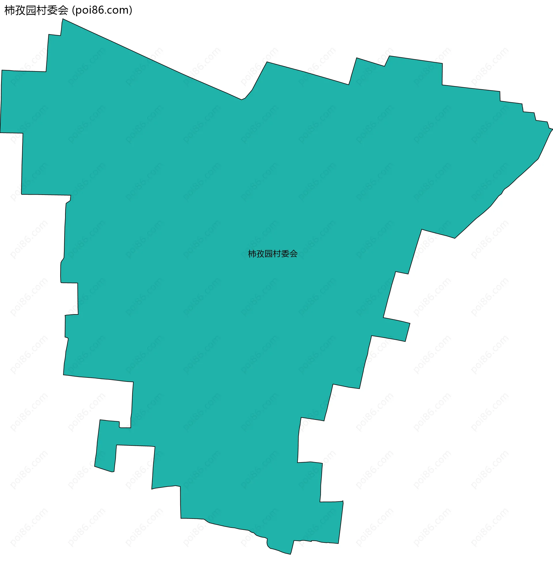 柿孜园村委会边界地图